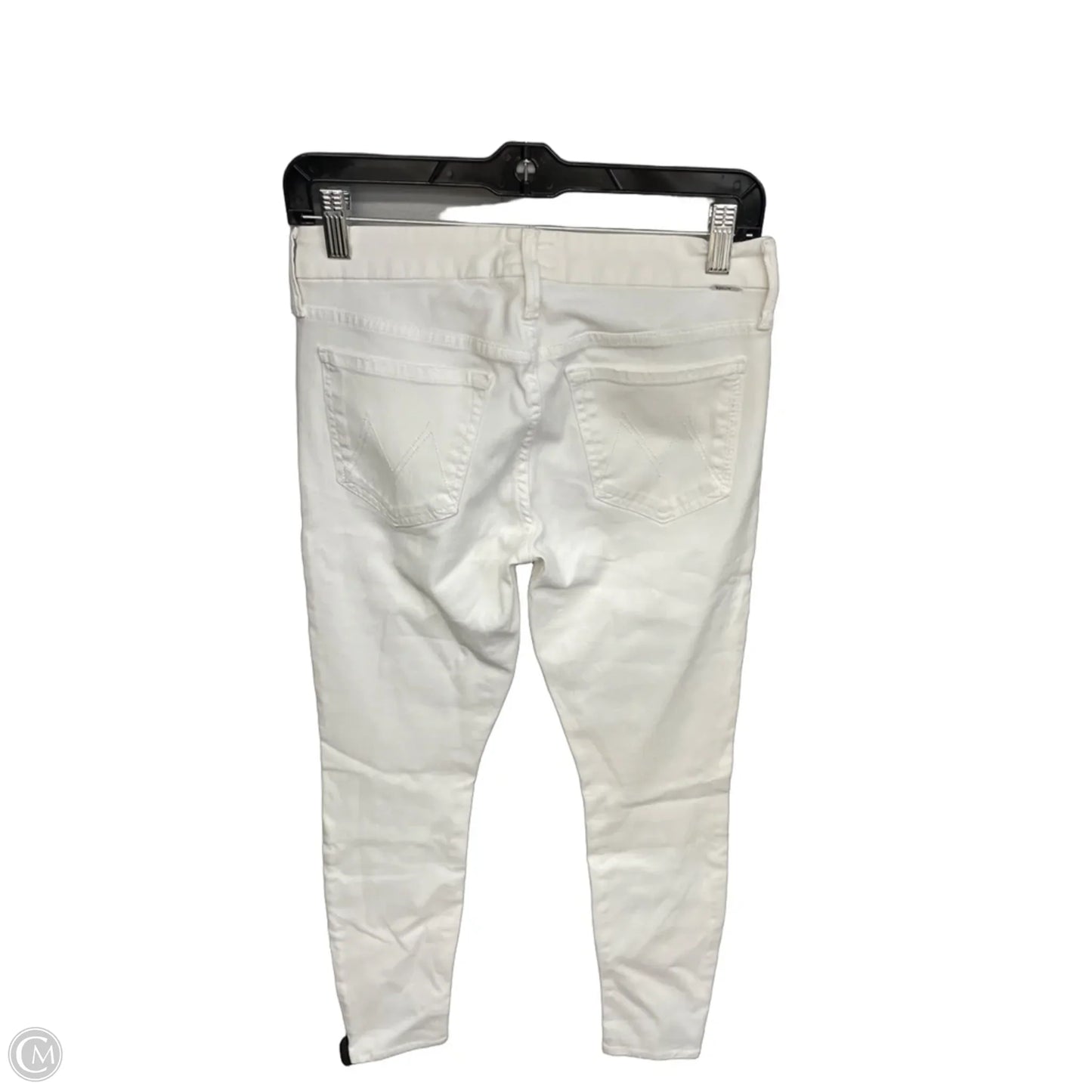 Jeans Skinny By Mother In White Denim, Size: 4