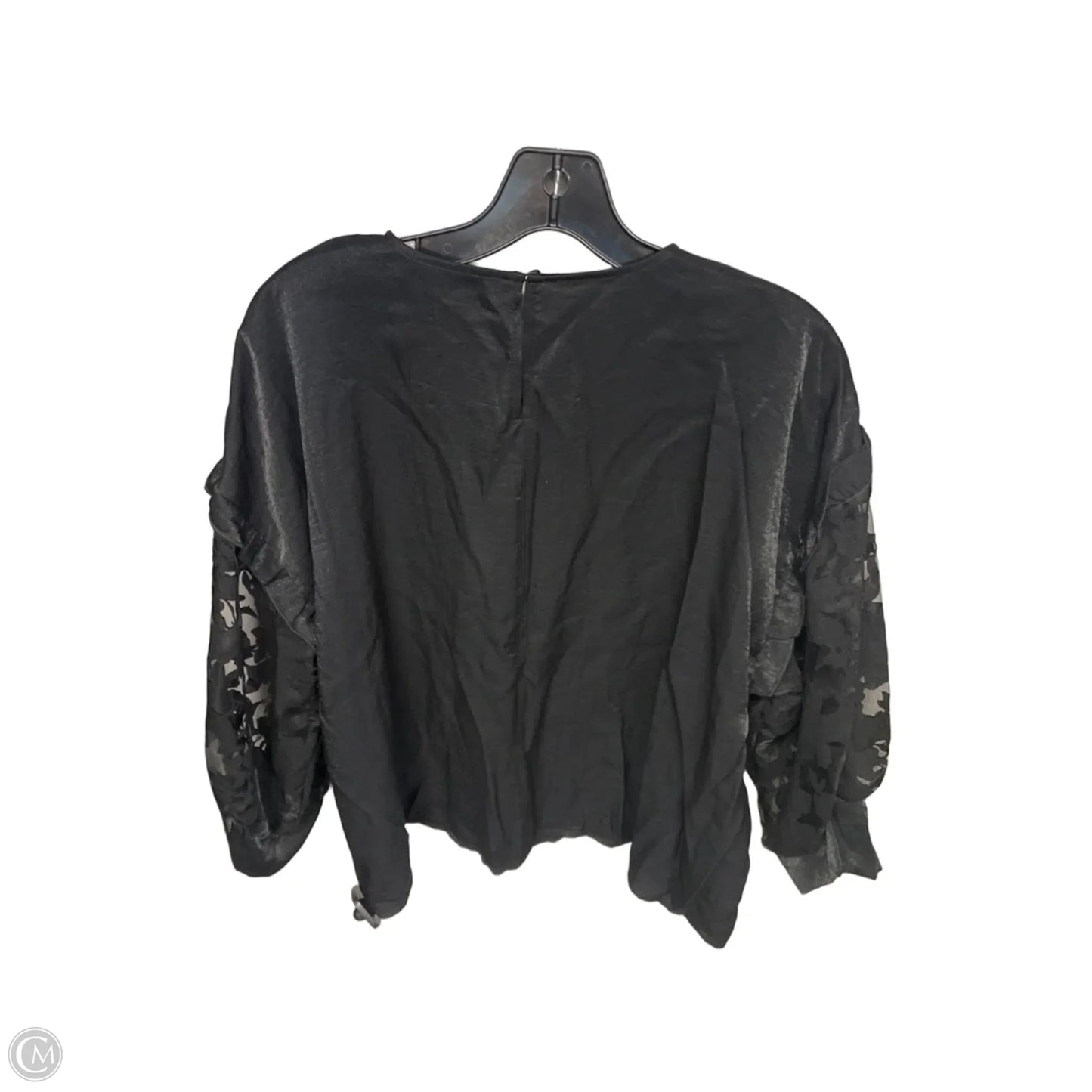 Top 3/4 Sleeve By Zara In Black, Size: M