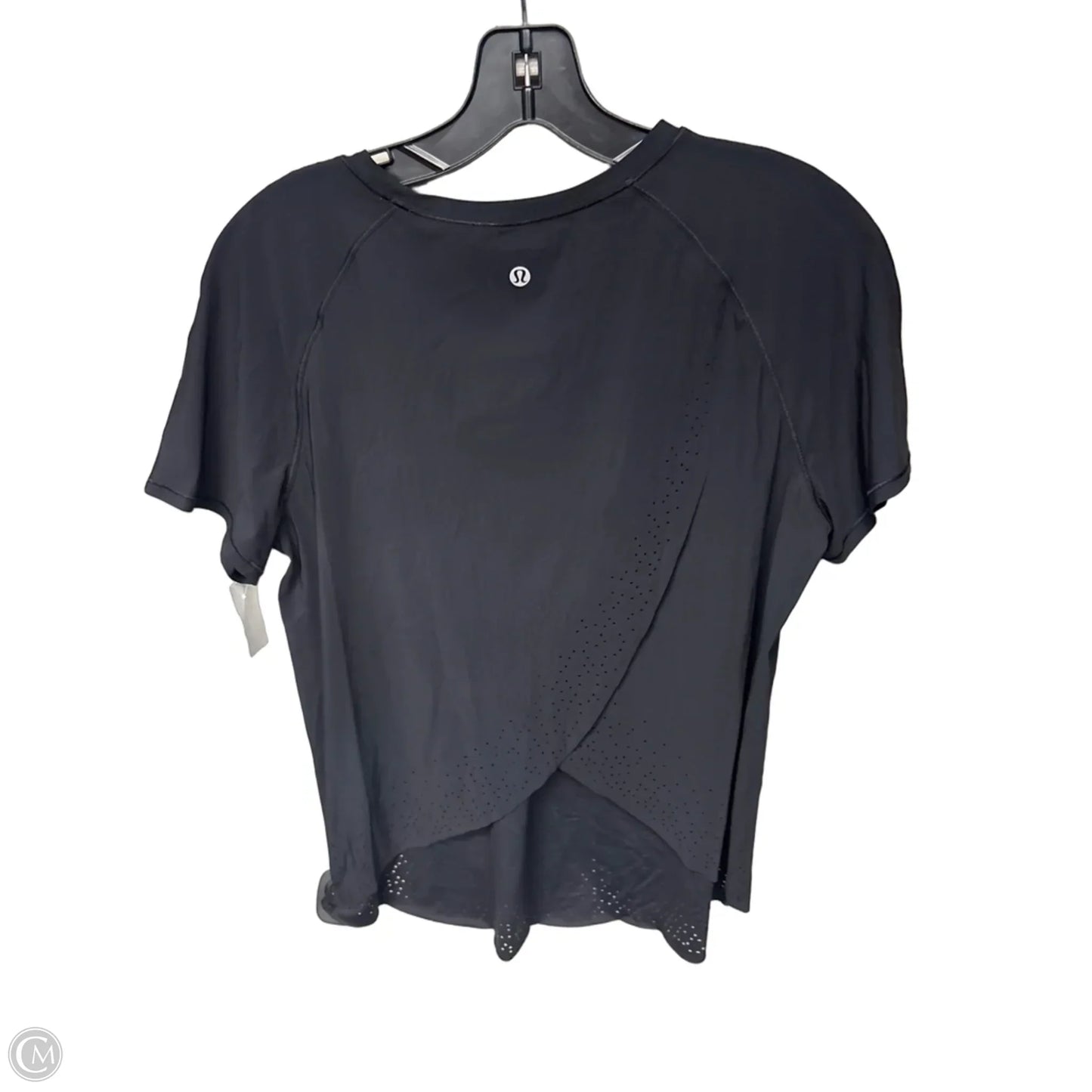 Athletic Top Short Sleeve By Lululemon In Black, Size: S