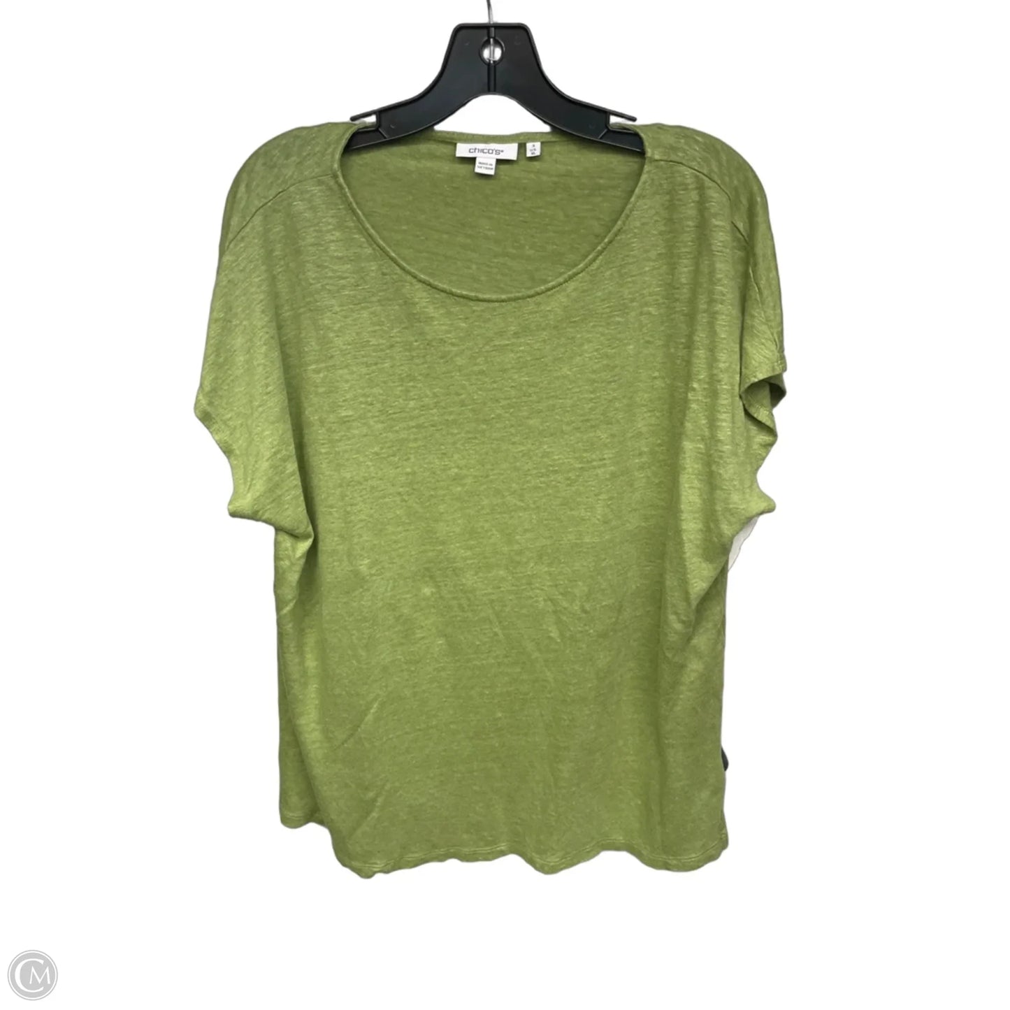 Top Short Sleeve By Chicos In Green, Size: Xl