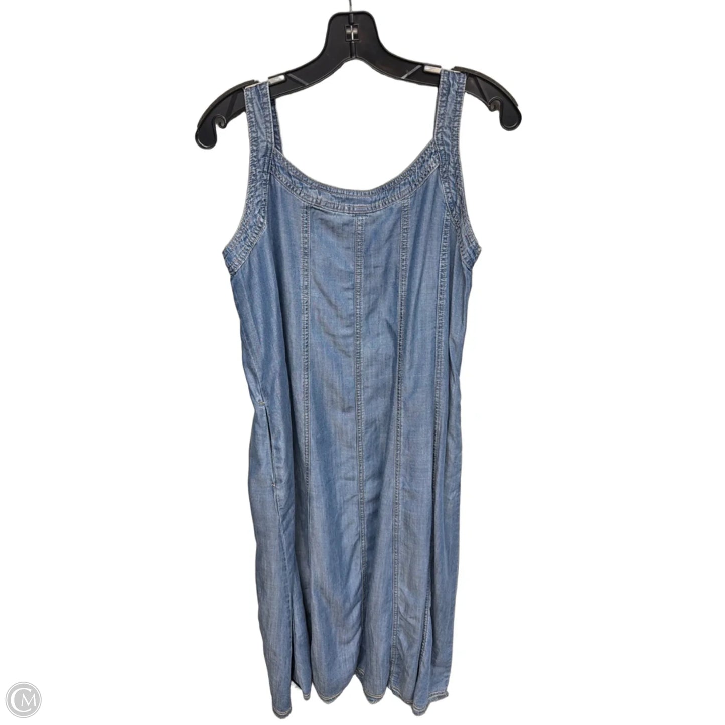Dress Casual Maxi By Chicos In Blue Denim, Size: M