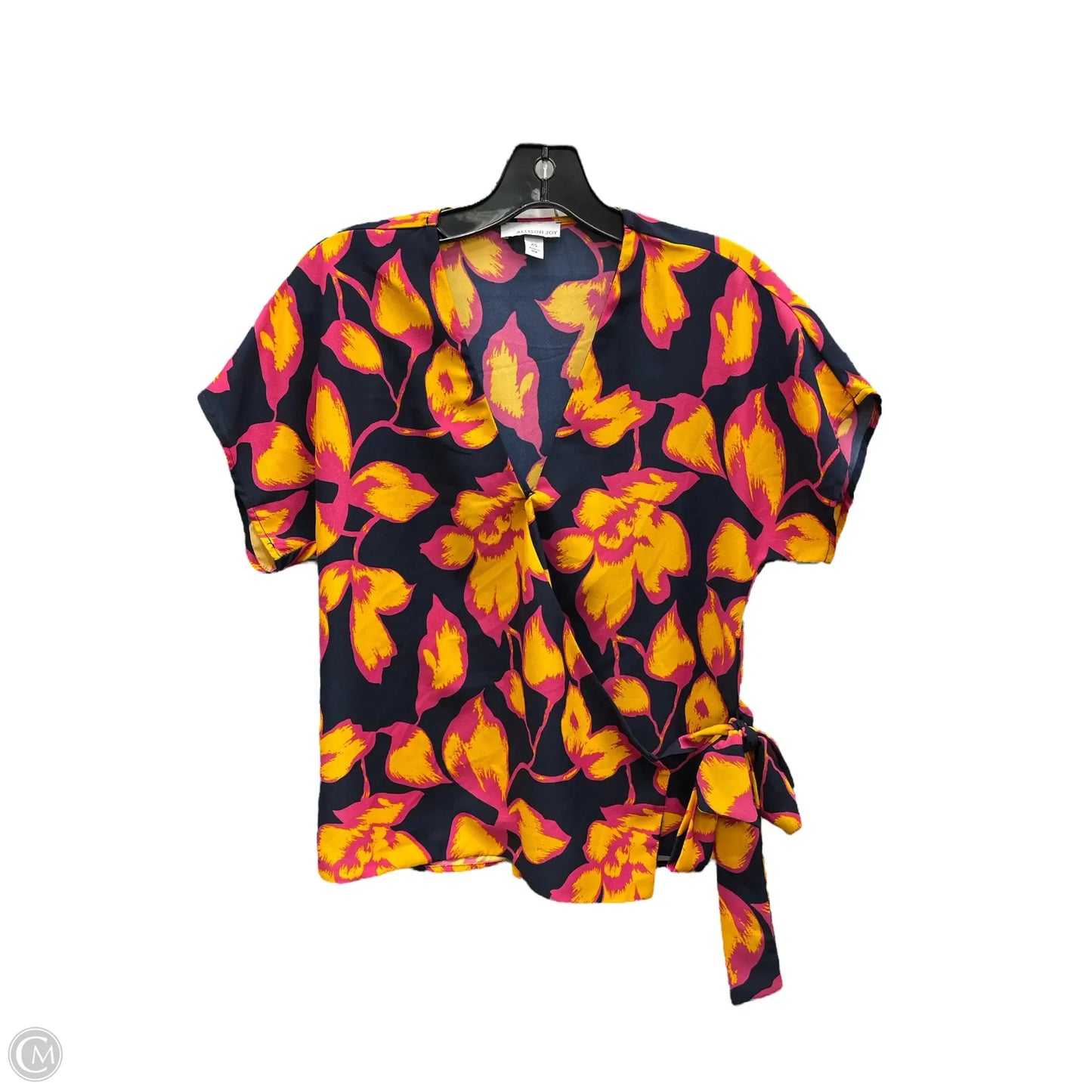 Top Short Sleeve By Allison Joy In Pink & Yellow, Size: Xs