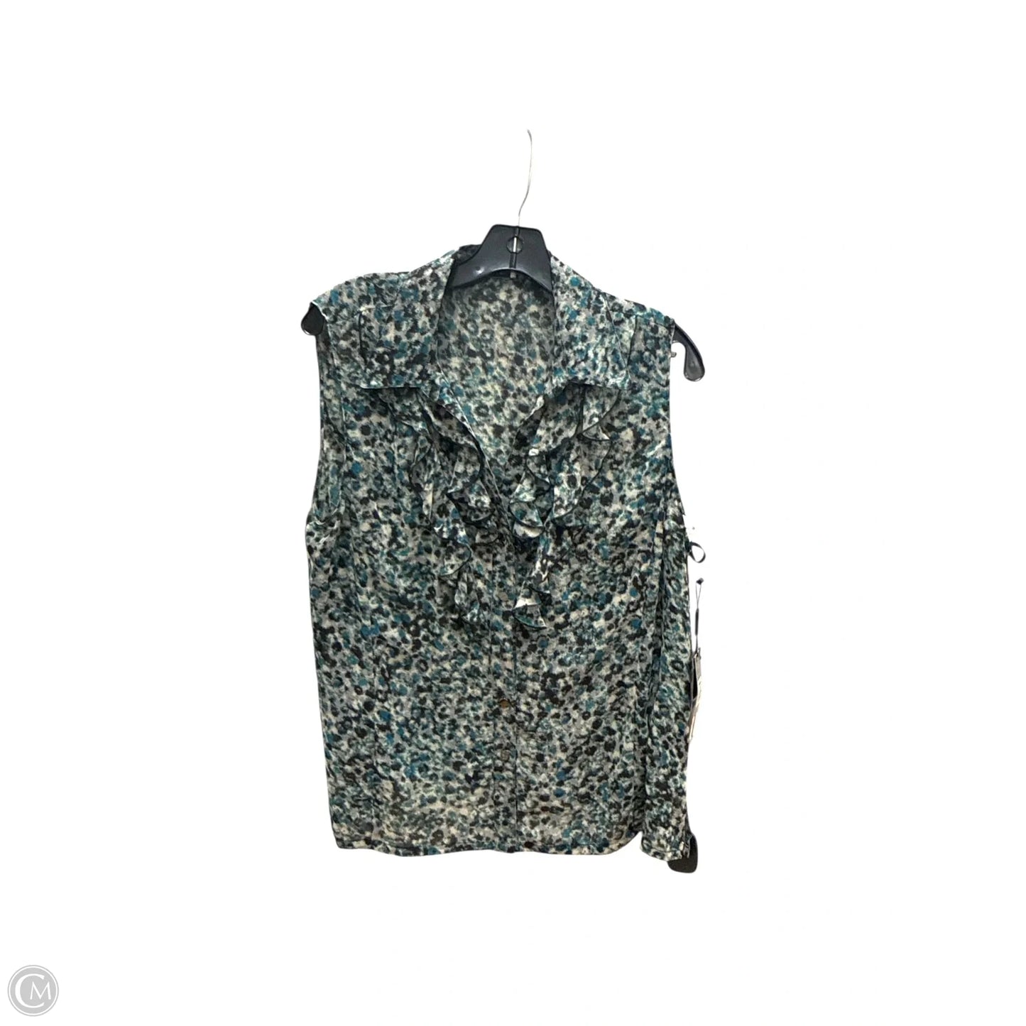 Top Sleeveless By Tahari By Arthur Levine In Blue, Size: Lp