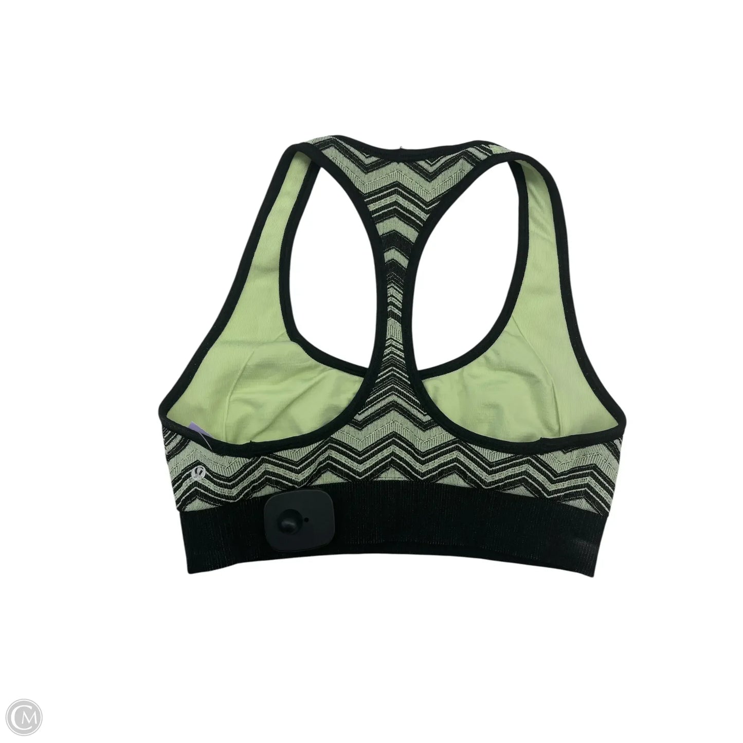 Athletic Bra By Lululemon In Black & Green, Size: S