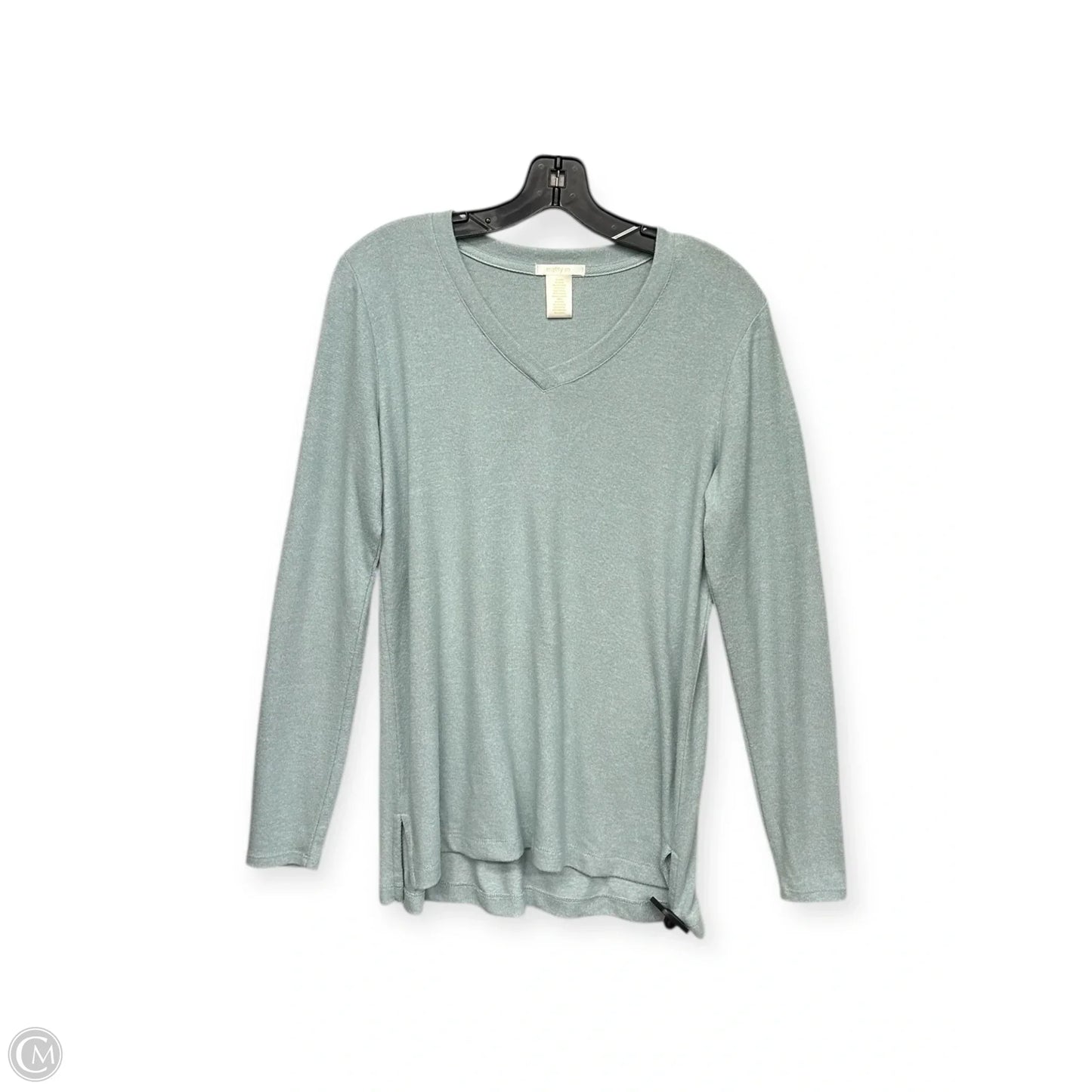 Top Long Sleeve By Matty M In Aqua, Size: S