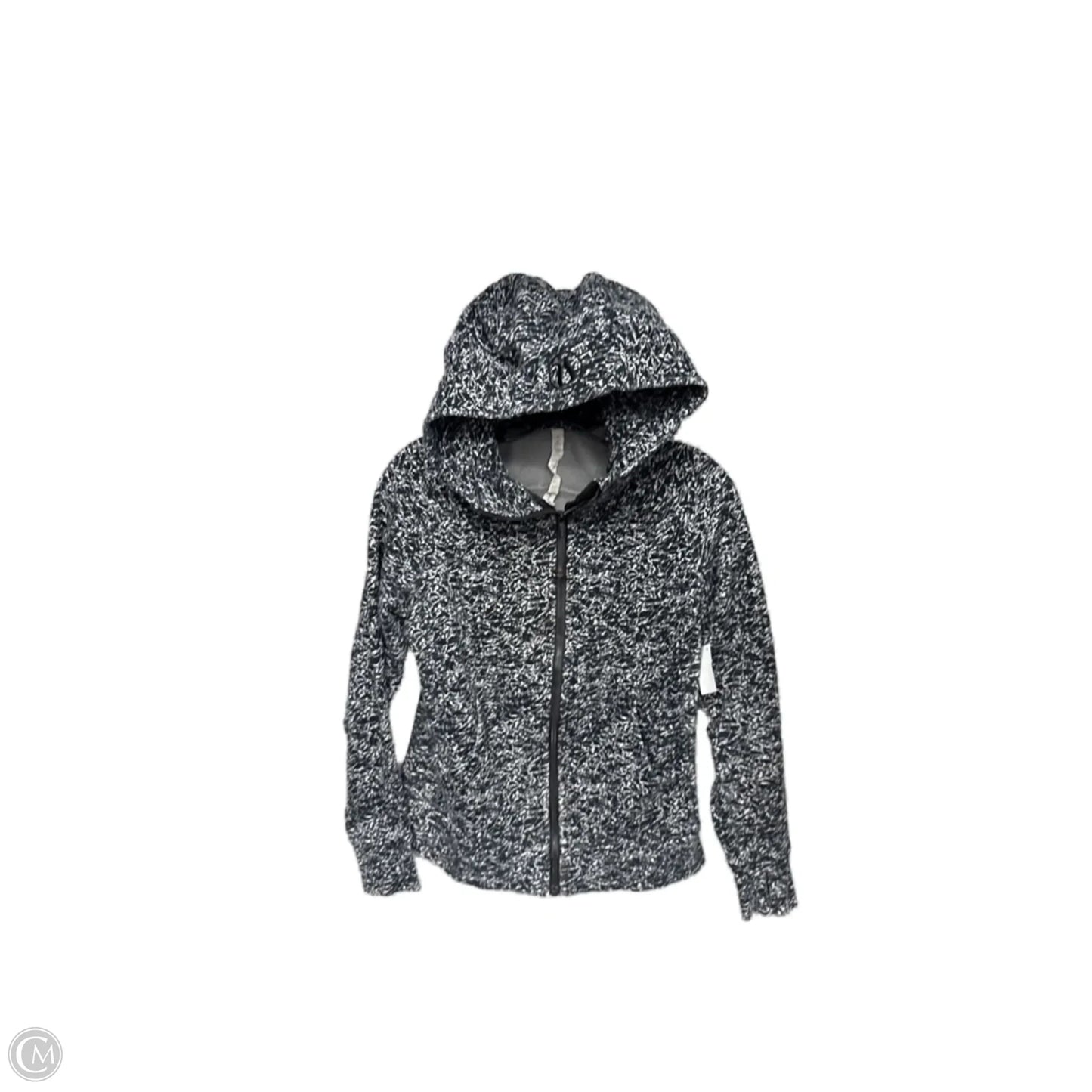 Athletic Jacket By Lululemon In Black & White, Size: 6