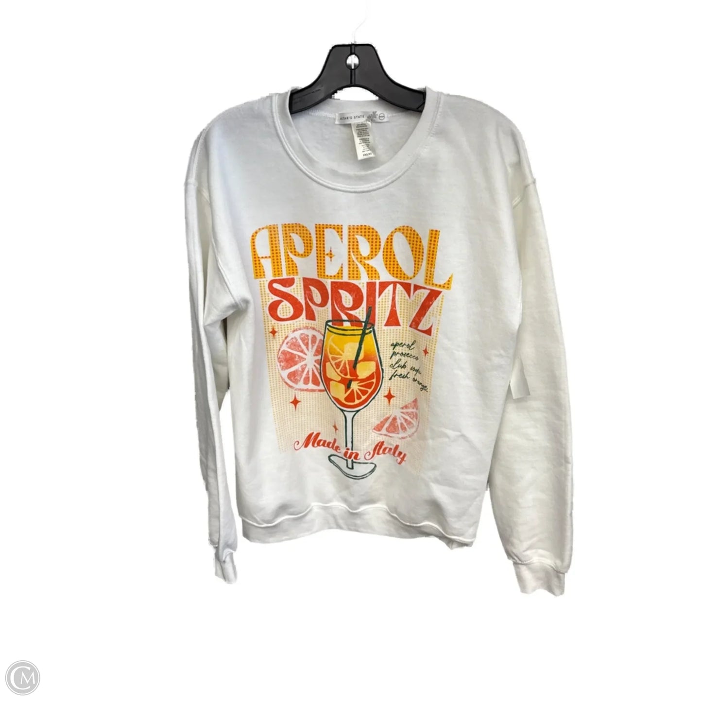 Sweatshirt Crewneck By Altard State In Orange & White, Size: Xxs