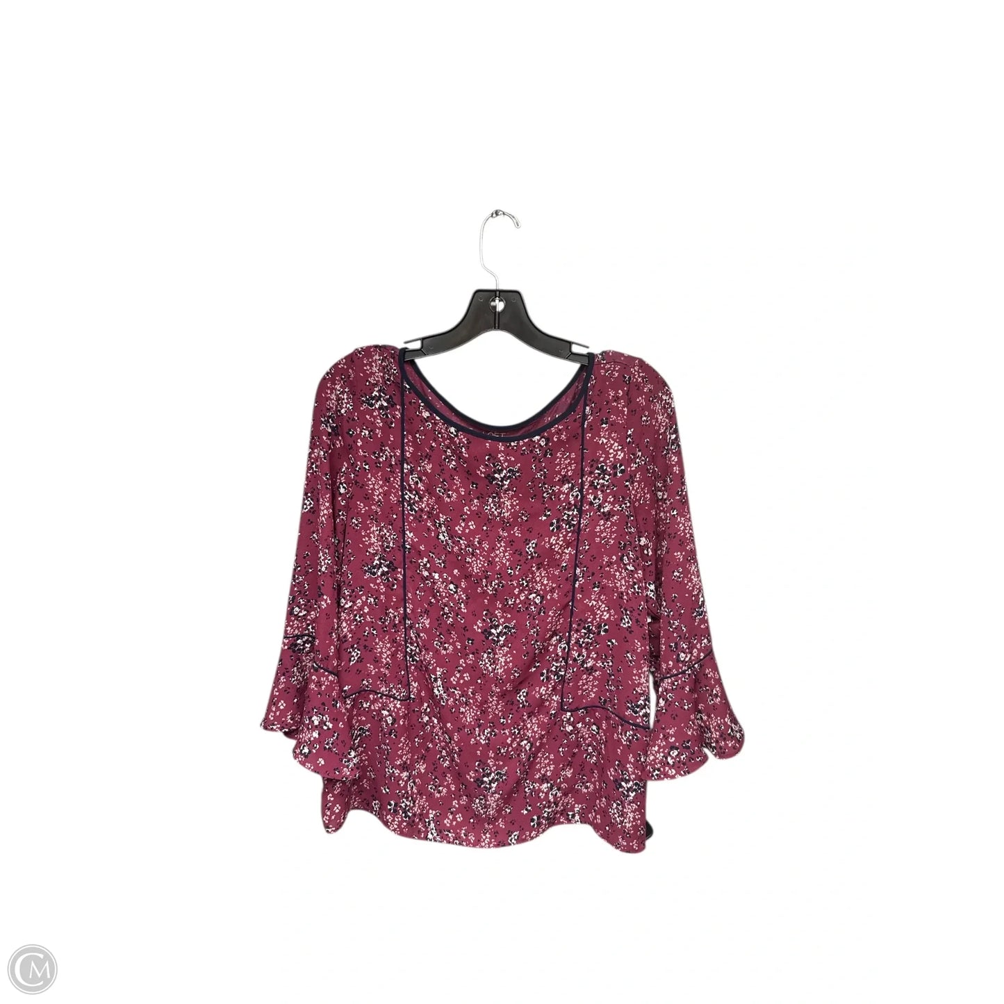 Top Long Sleeve By Loft In Purple, Size: Mp