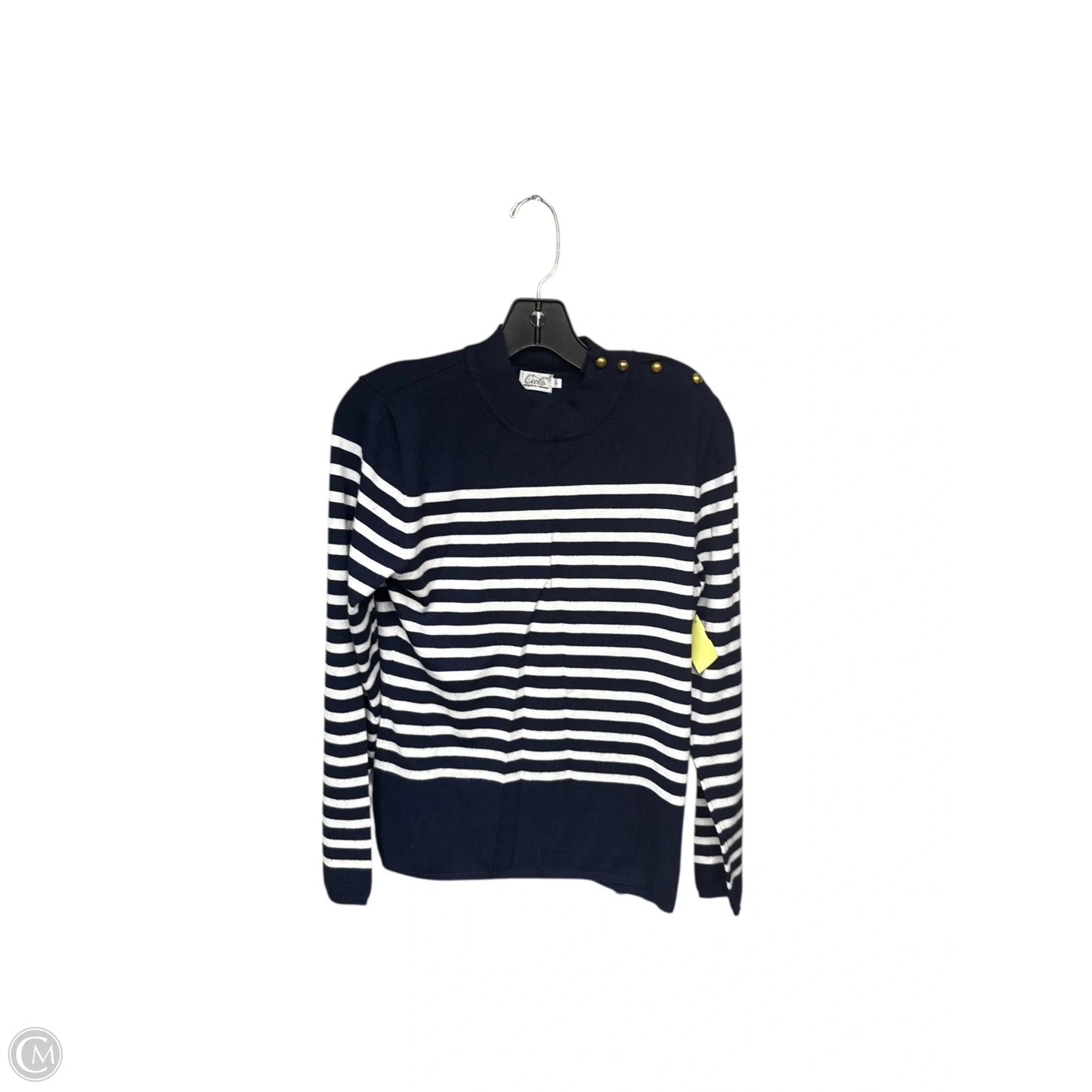 Top Long Sleeve By Cielo In Striped Pattern, Size: L