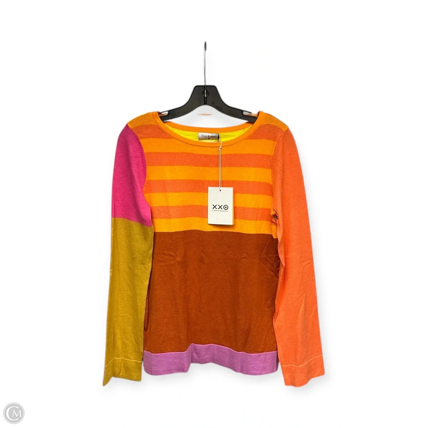 Top Long Sleeve By Isaac Mizrahi Target In Striped Pattern, Size: M