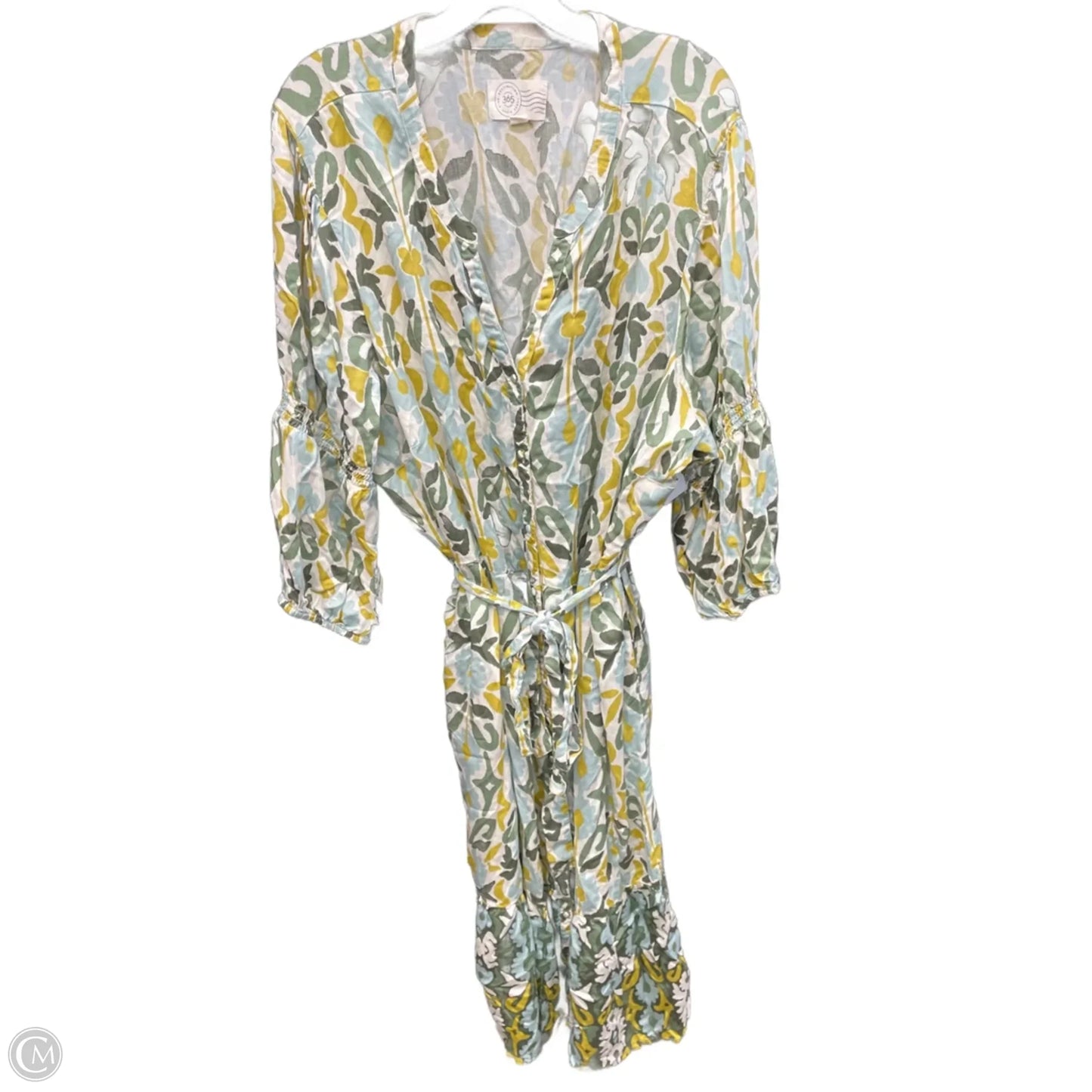 Dress Casual Maxi By Clothes Mentor In Green & Yellow, Size: 3x