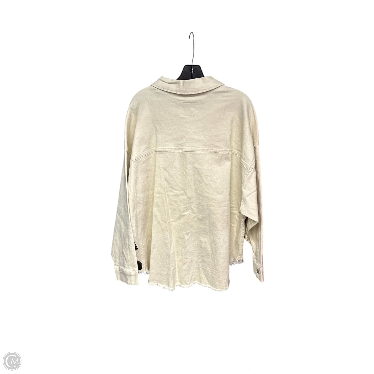 Jacket Shirt By Celebrity Pink In Cream, Size: 3x