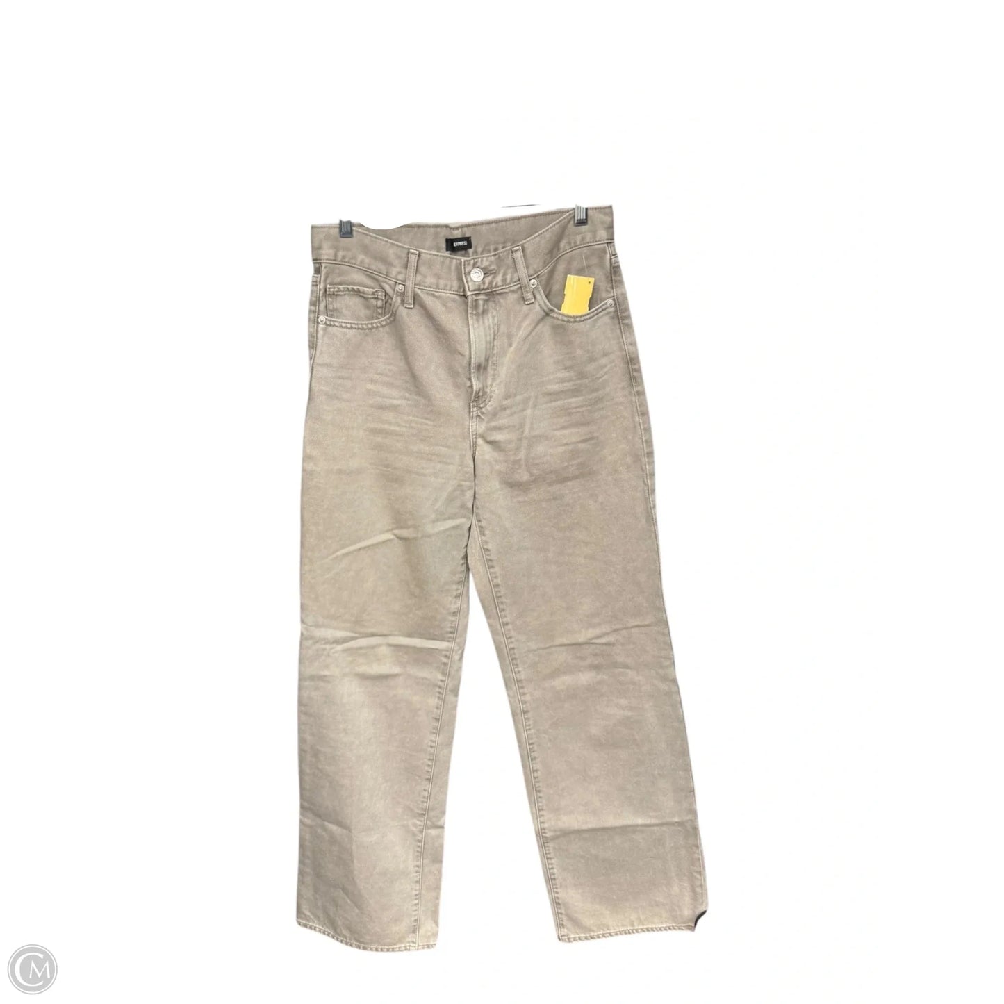 Jeans Wide Leg By Express In Grey Denim, Size: 4l