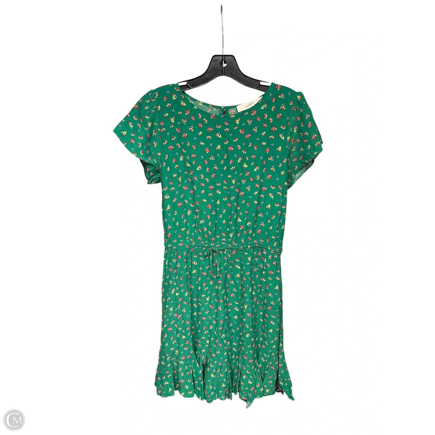 Dress Casual Midi By Loft In Green & Pink, Size: S
