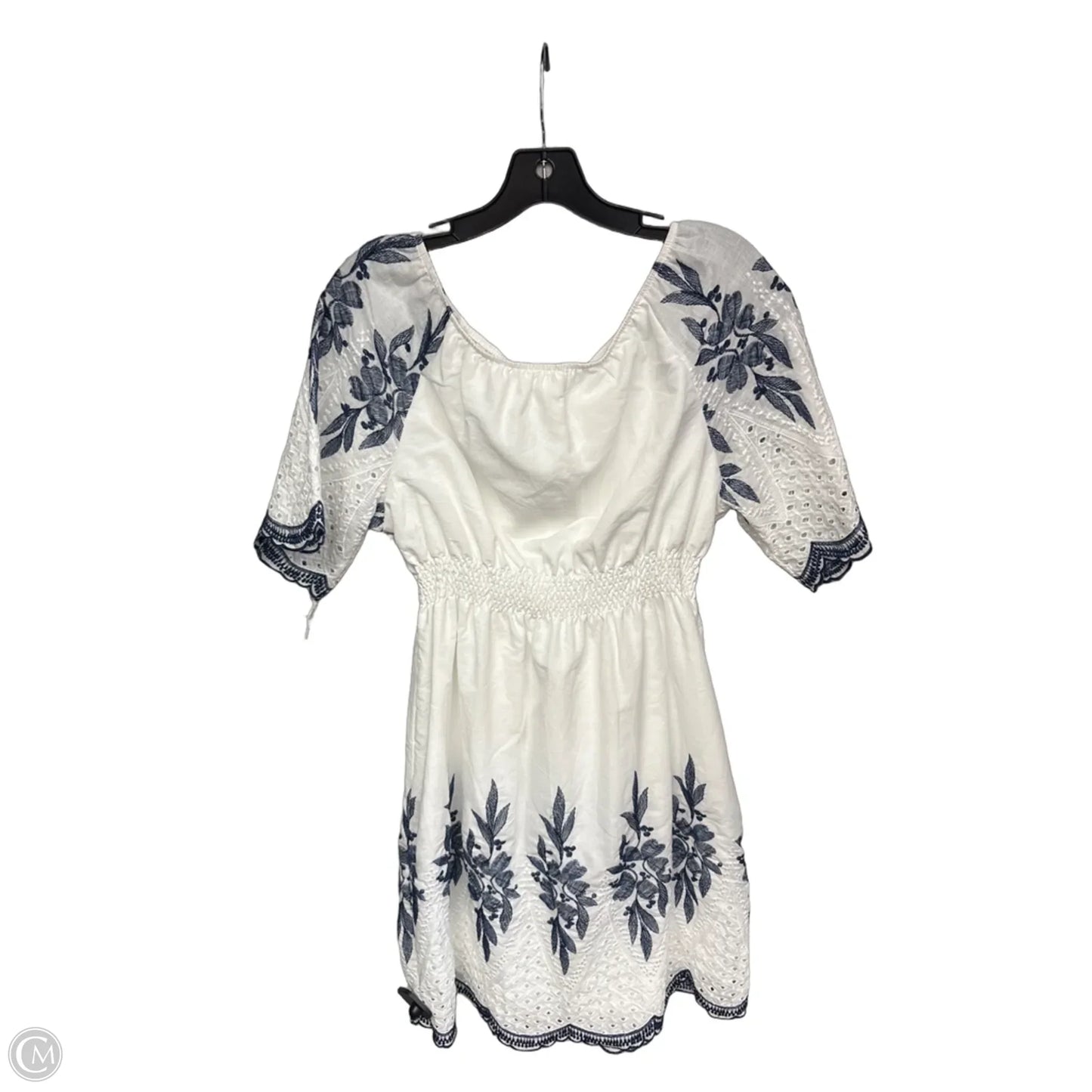 Dress Casual Maxi By Clothes Mentor In Blue & White, Size: L