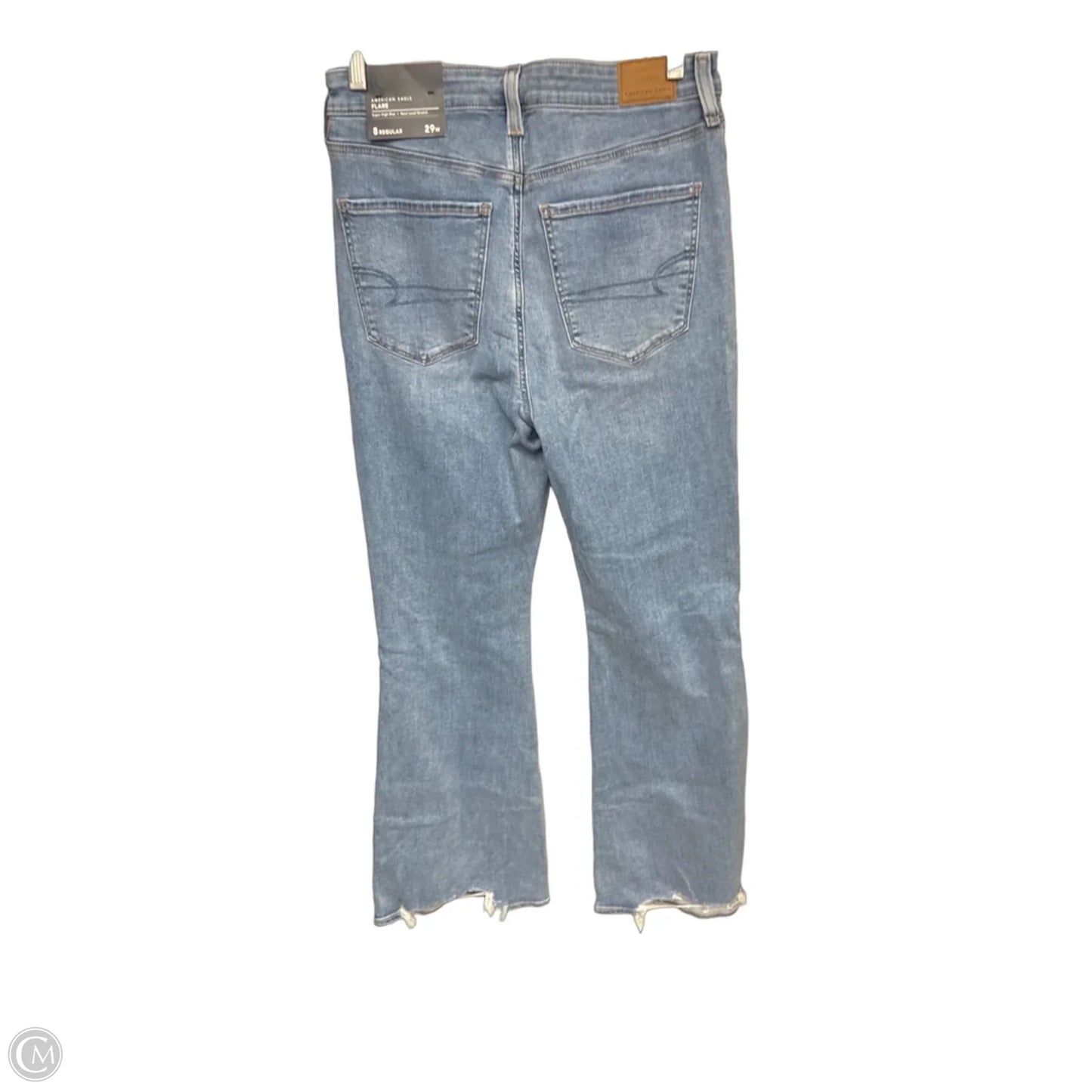 Jeans Flared By American Eagle In Blue Denim, Size: 8