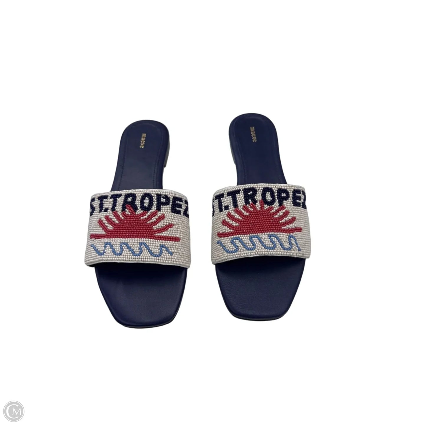 Sandals Flats By Maeve In Blue & Red, Size:
