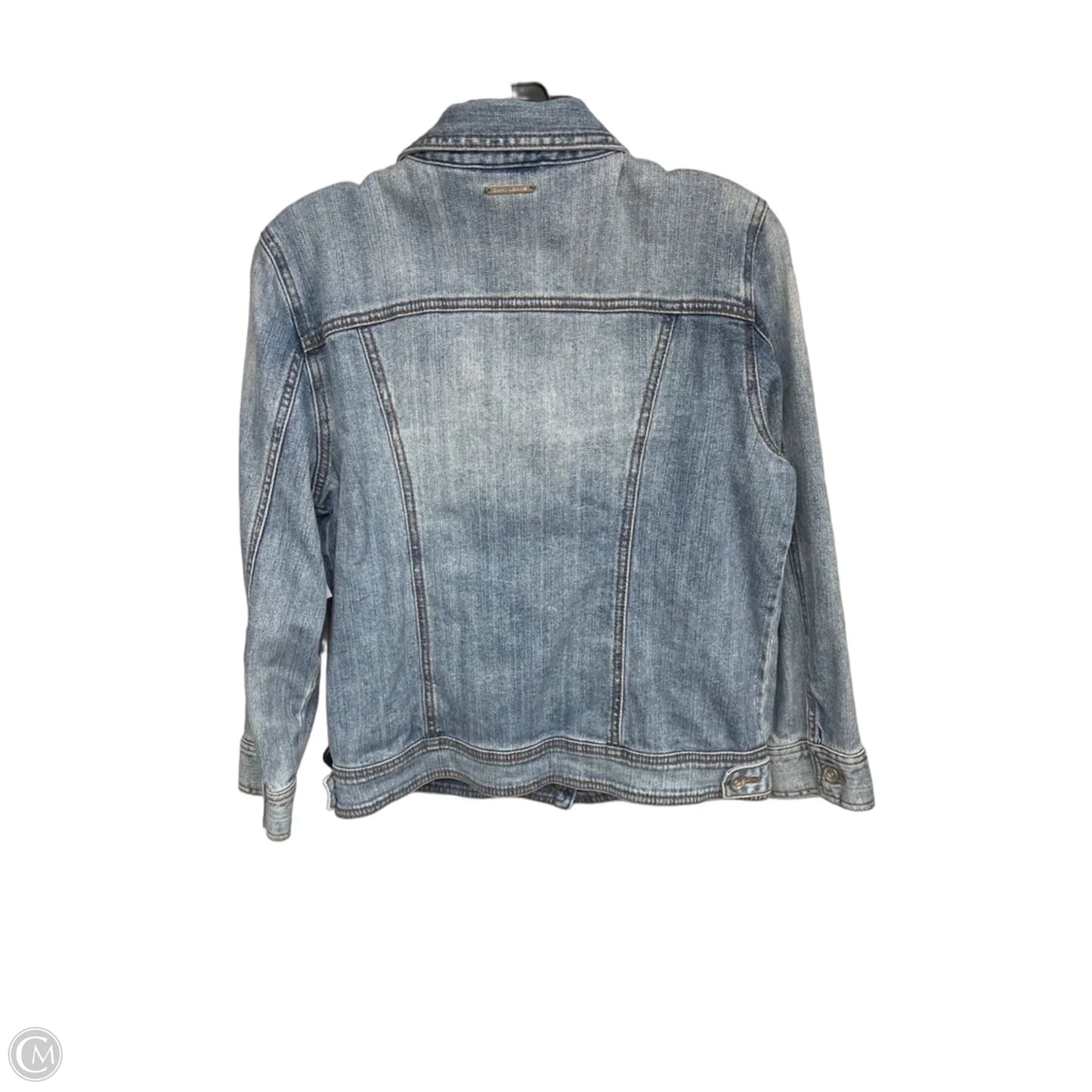 Jacket Denim By Dkny In Blue Denim, Size: L