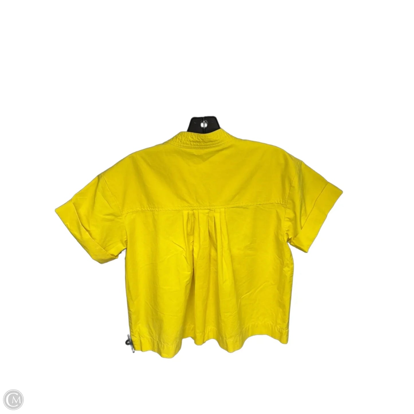 Top Short Sleeve By Banana Republic In Yellow, Size: S