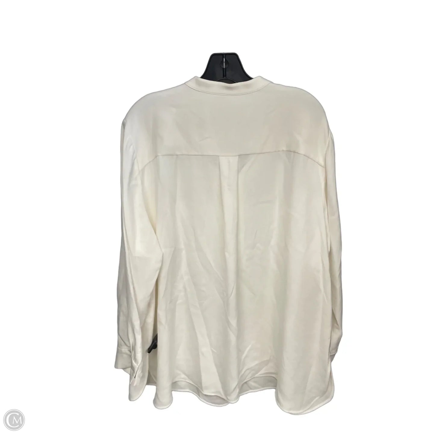Blouse Designer By Lafayette 148 In Cream, Size: 2x