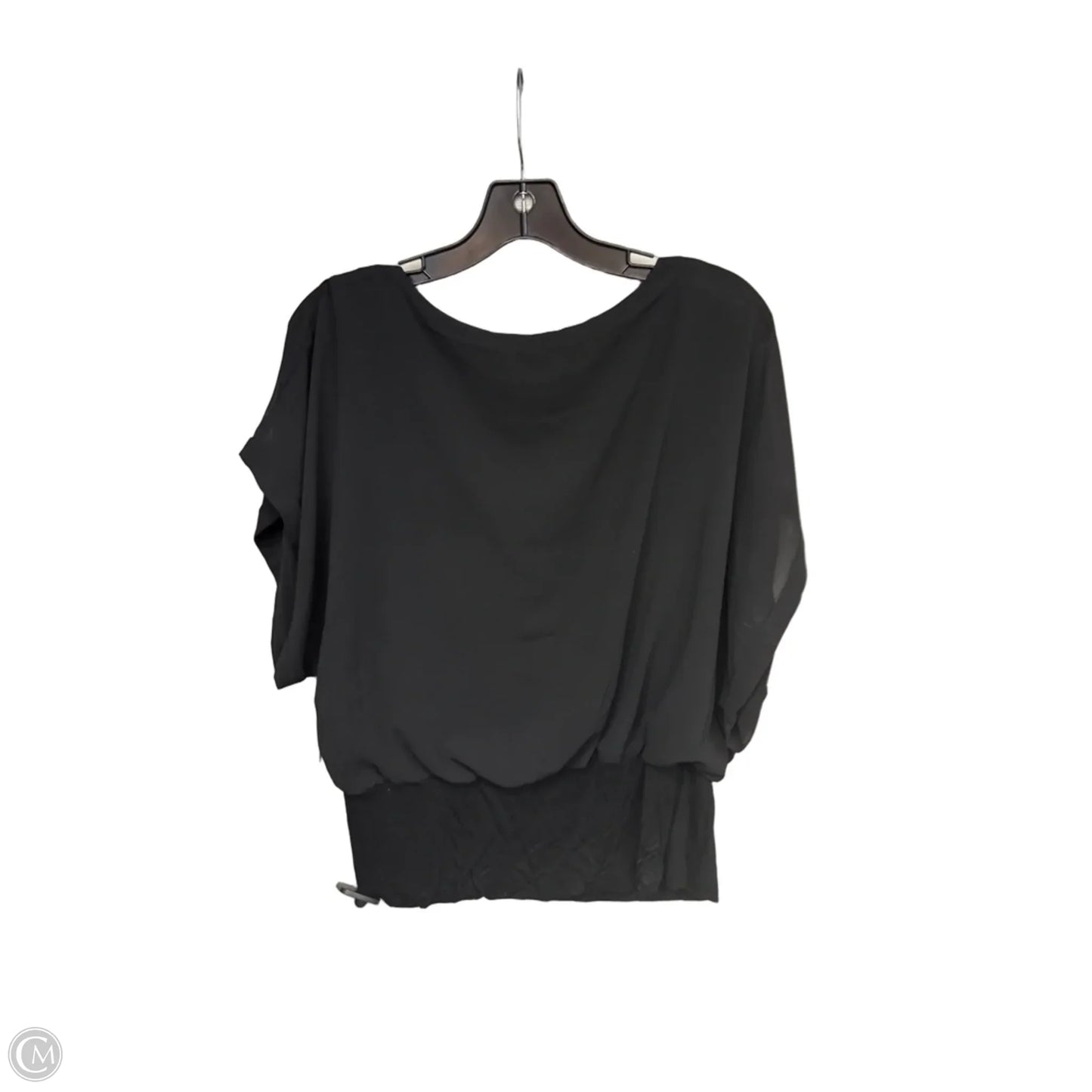 Top Short Sleeve By Joseph A. In Black, Size: L