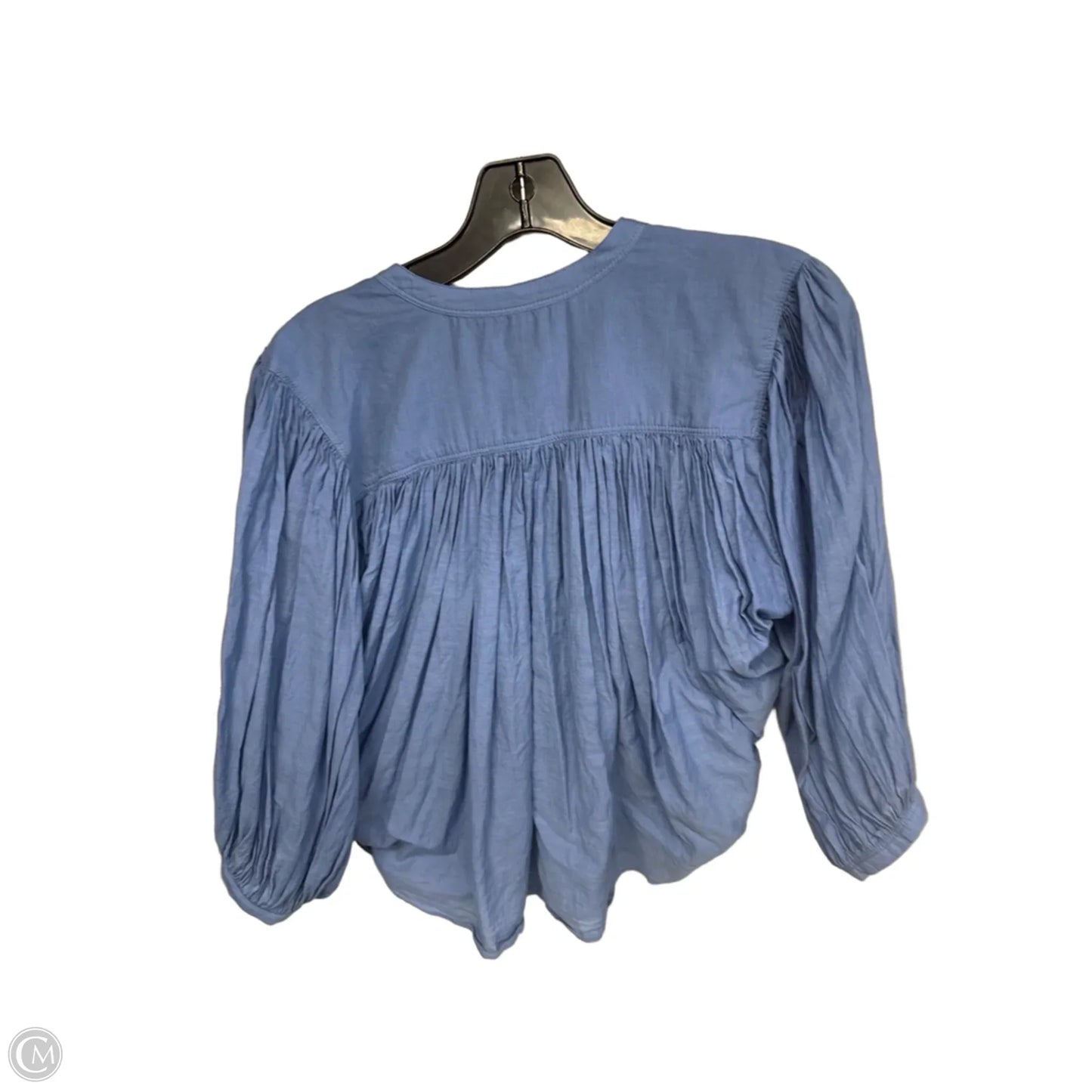 Top 3/4 Sleeve By Madewell In Blue, Size: Xs