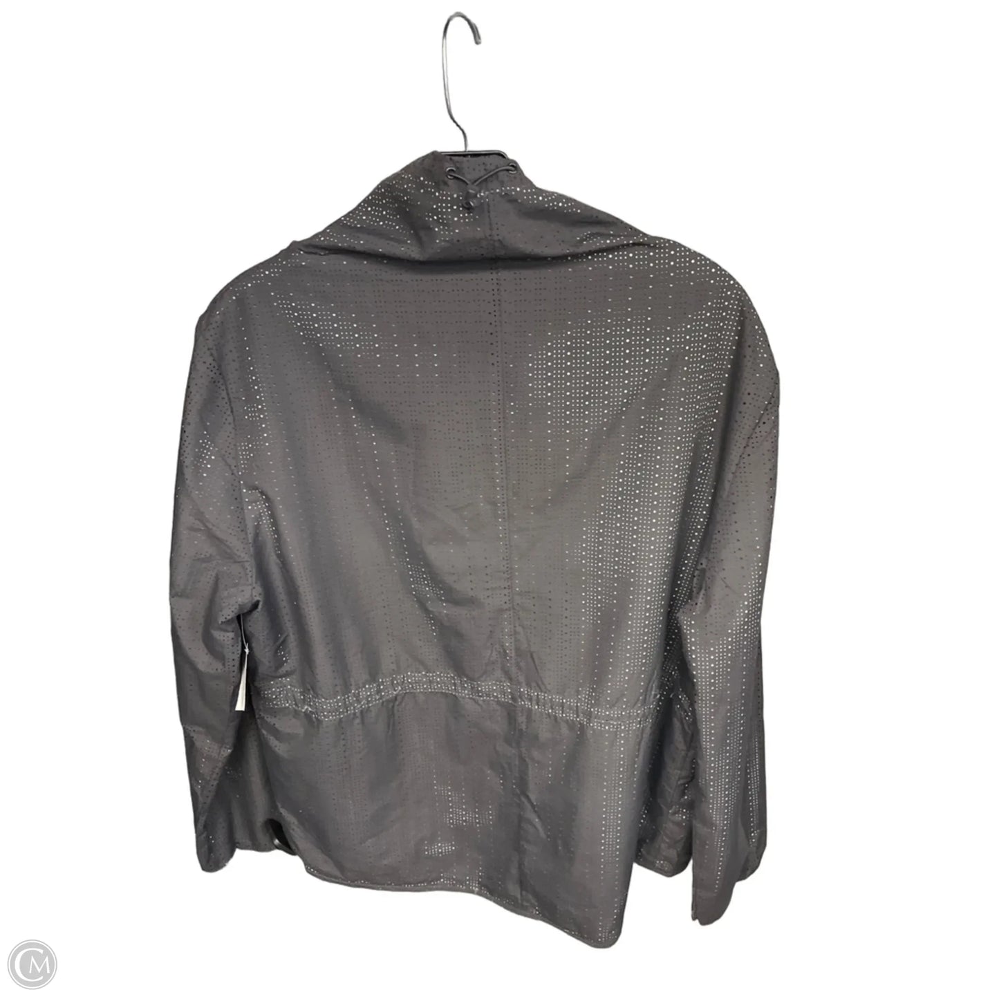 Athletic Jacket By Fabletics In Grey, Size: L