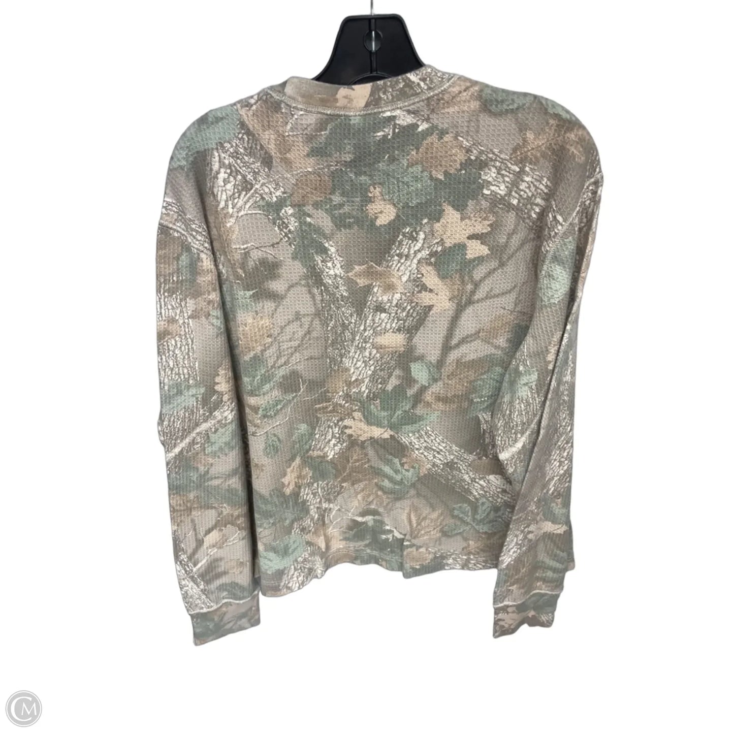 Top Long Sleeve By Abercrombie And Fitch In Camouflage Print, Size: L