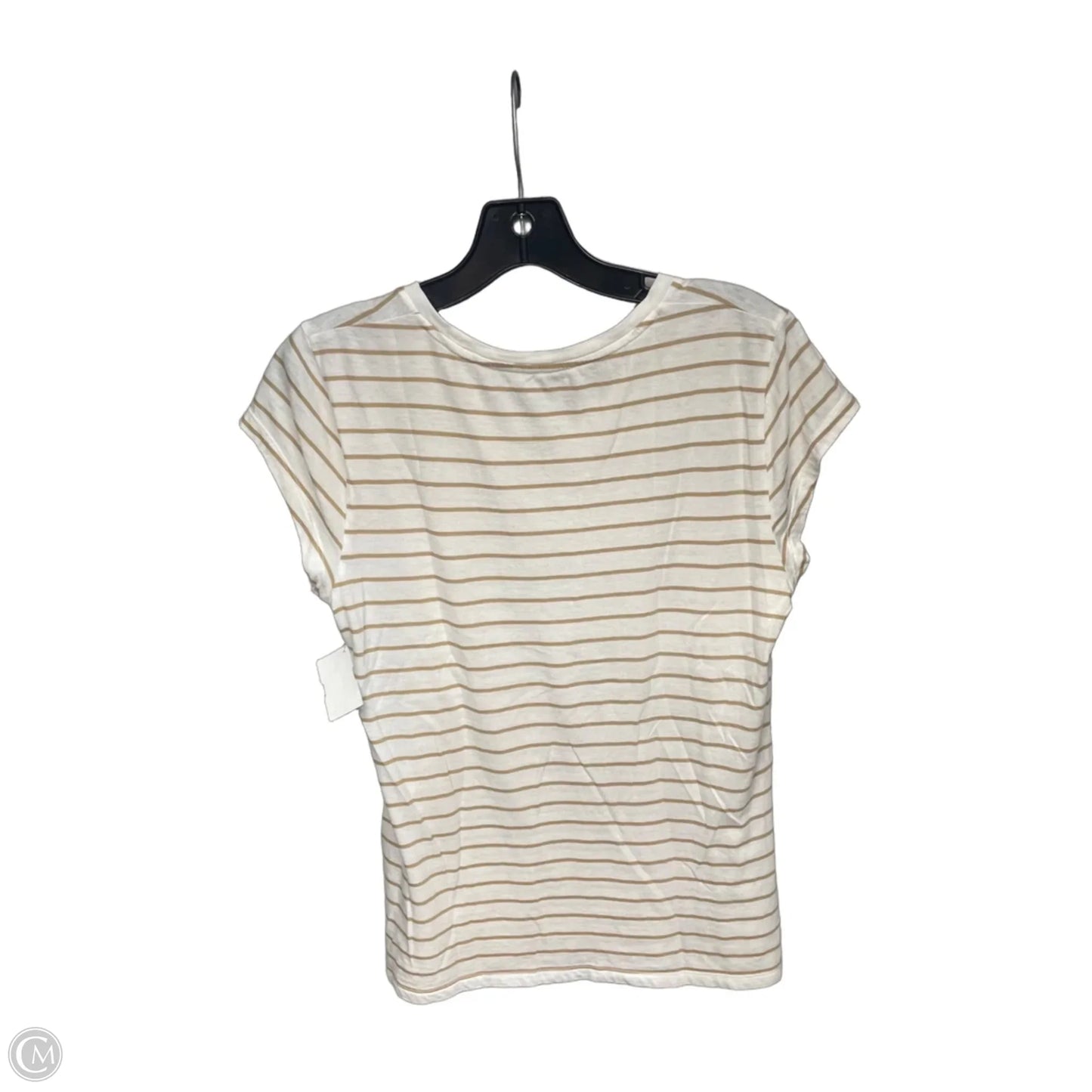 Top Short Sleeve By Universal Thread In Striped Pattern, Size: M