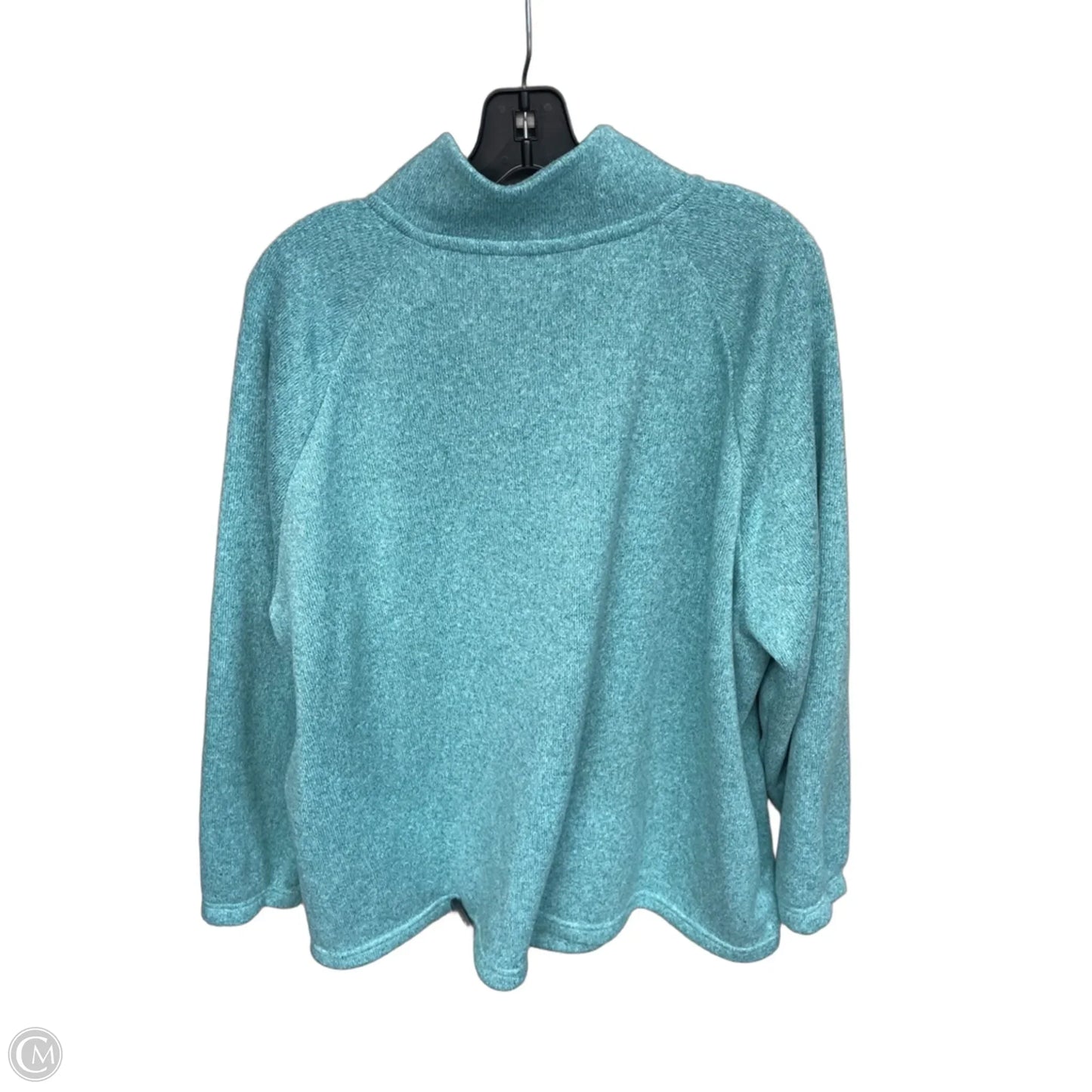 Jacket Fleece By Eddie Bauer In Aqua, Size: 2x