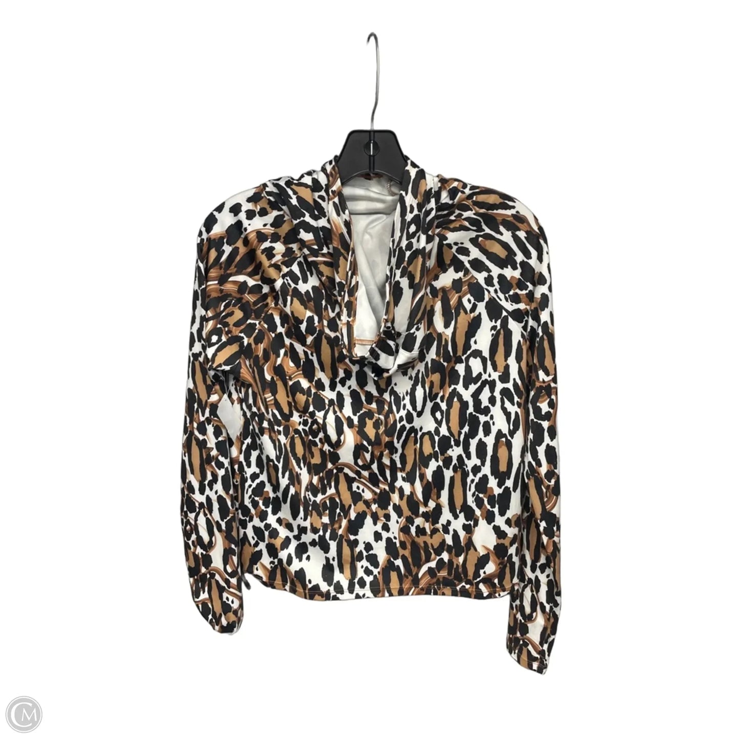 Athletic Top Long Sleeve Collar By Xersion In Animal Print, Size: Xs