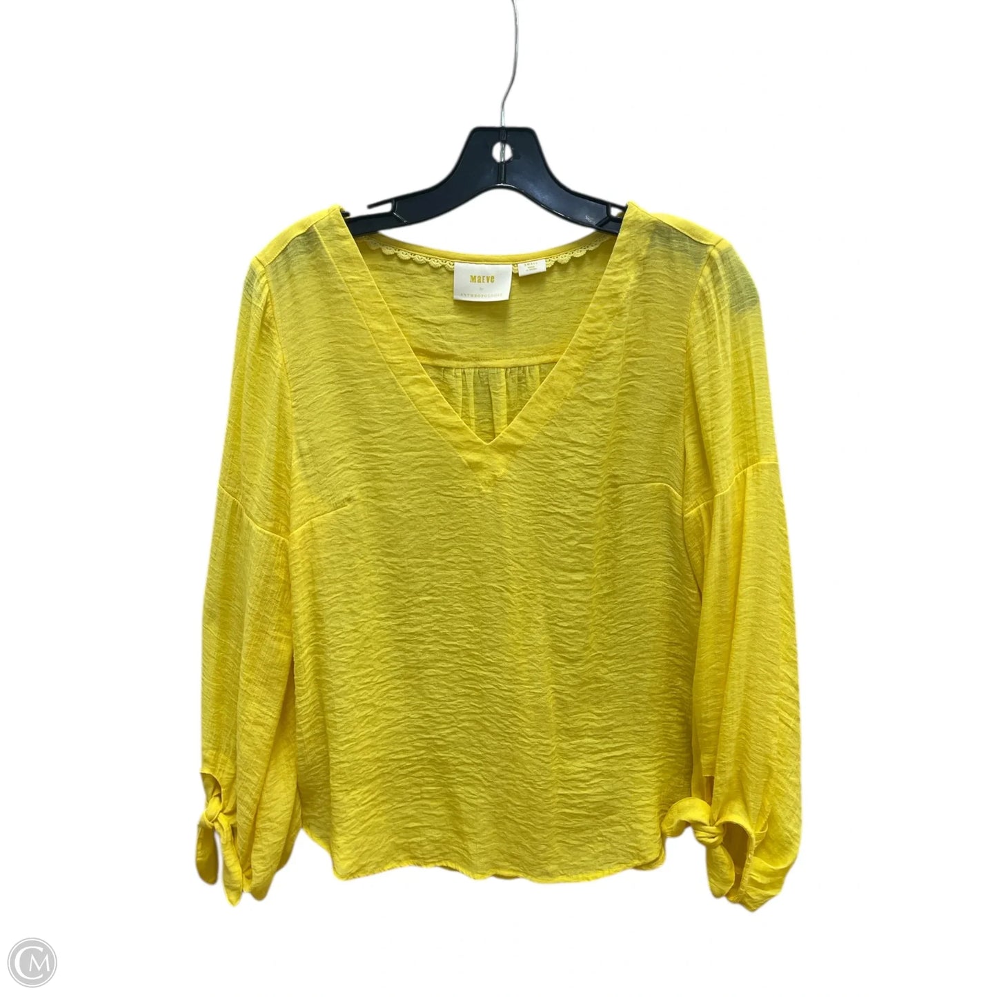 Top Long Sleeve Basic By Maeve In Yellow, Size: S