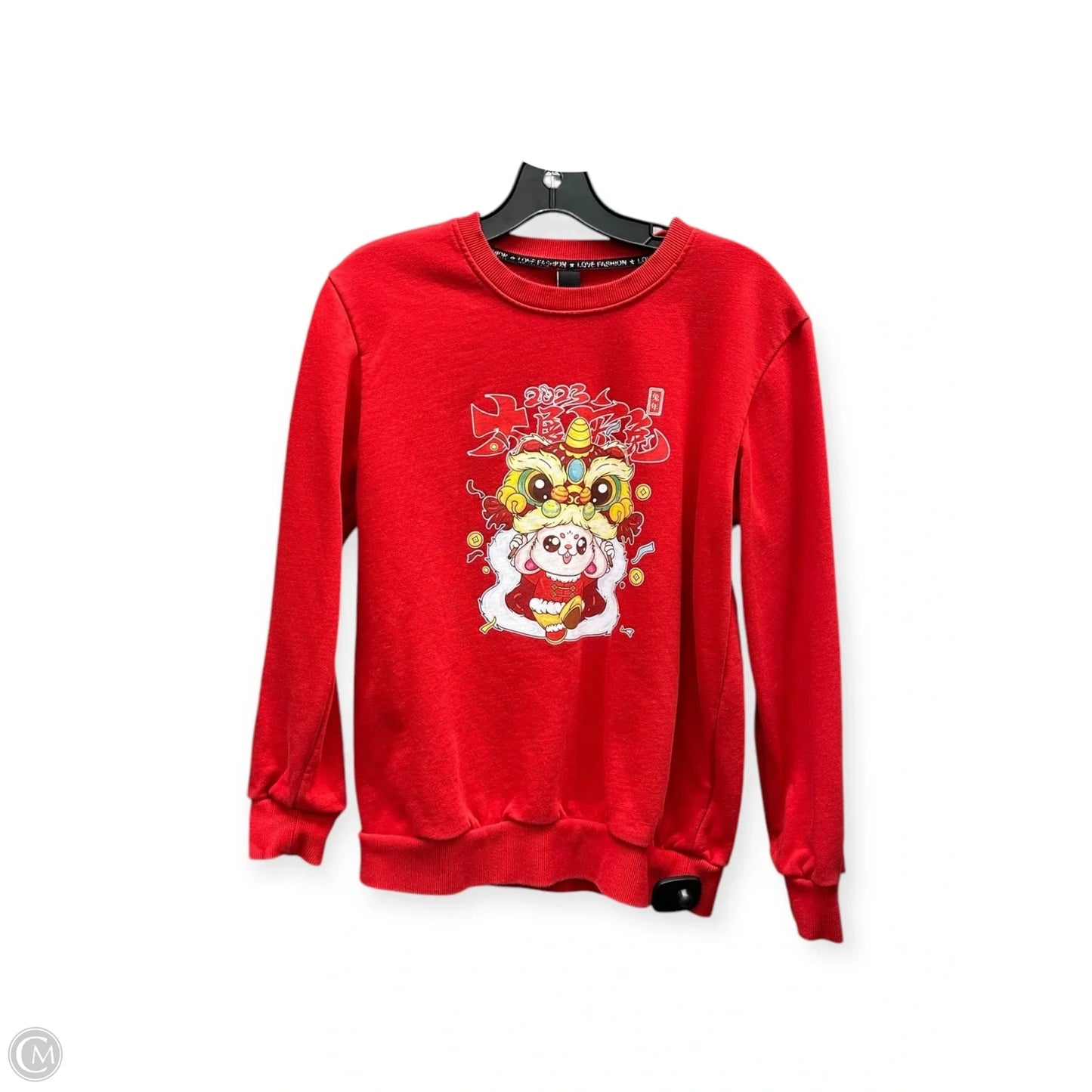 Sweatshirt Crewneck By Clothes Mentor In Red & Yellow, Size: L