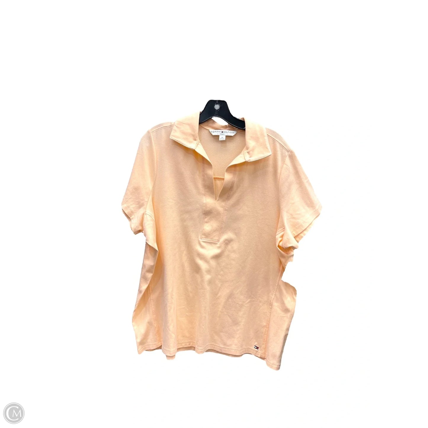 Top Short Sleeve Basic By Tommy Hilfiger In Orange, Size: 2x