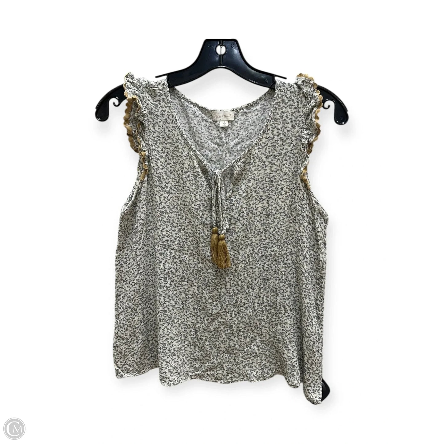 Top Sleeveless By Hem & Thread In Floral Print, Size: S