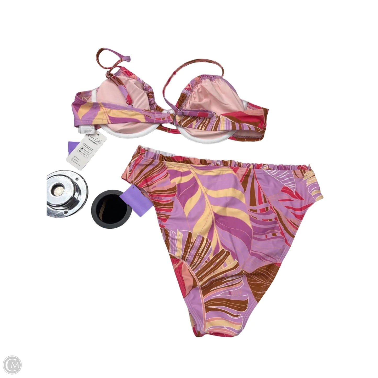 Swimsuit 2pc By Cupshe In Pink & Purple, Size: L