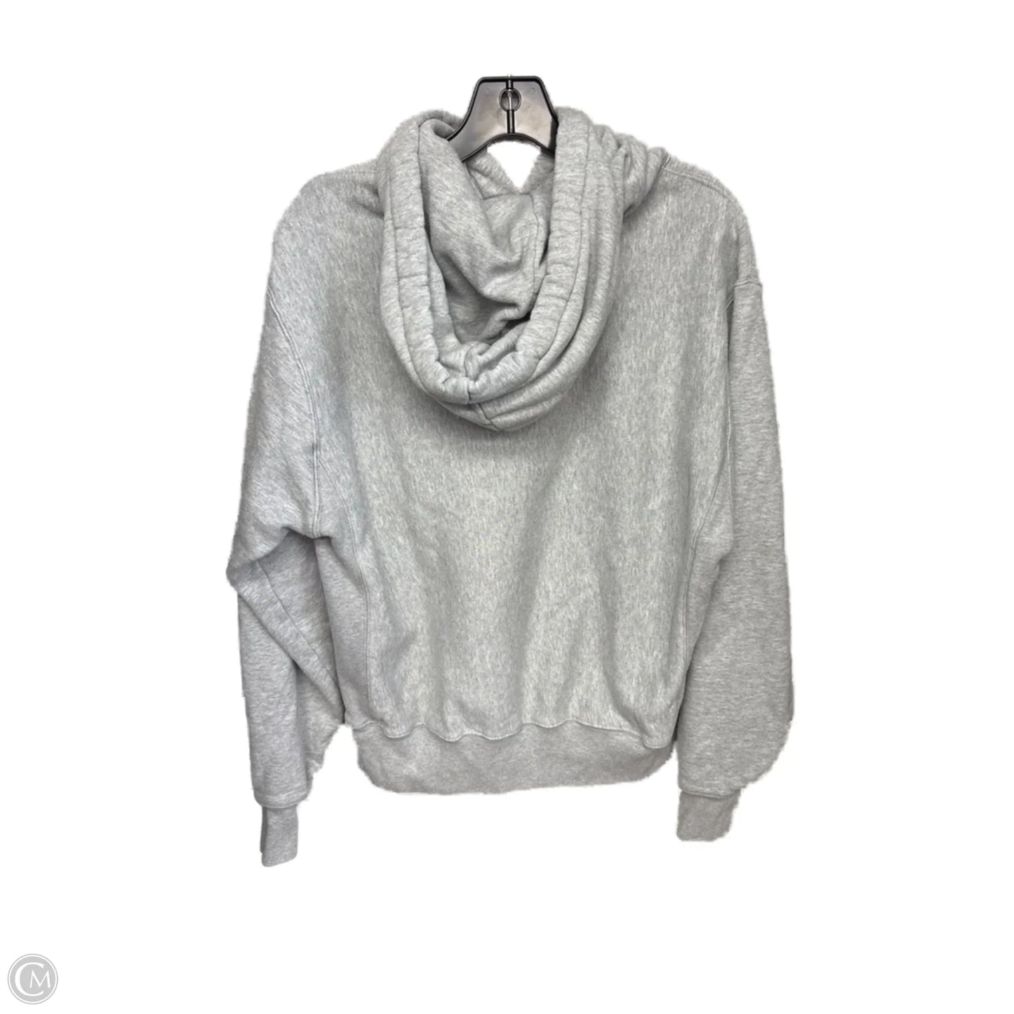 Athletic Sweatshirt Hoodie By Champion In Grey, Size: M