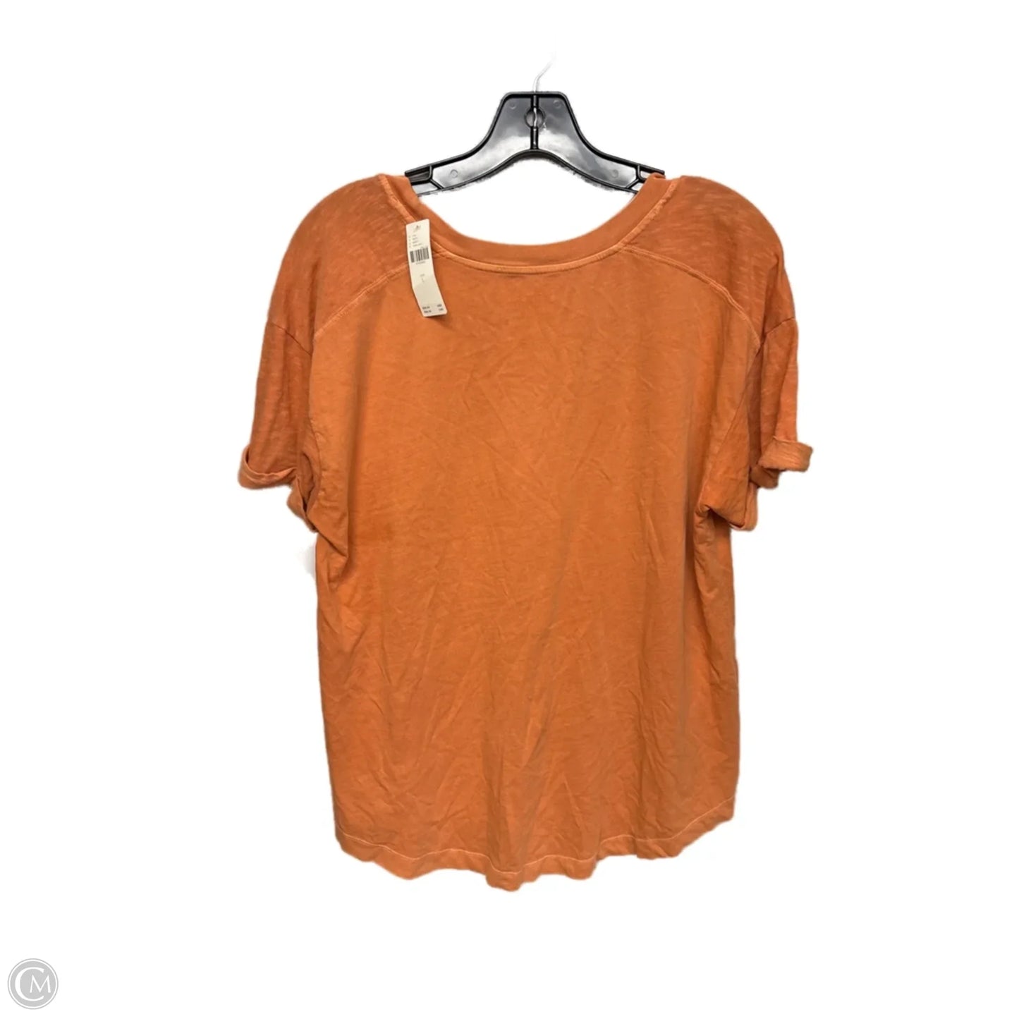 Top Short Sleeve By Anthropologie In Orange, Size: L