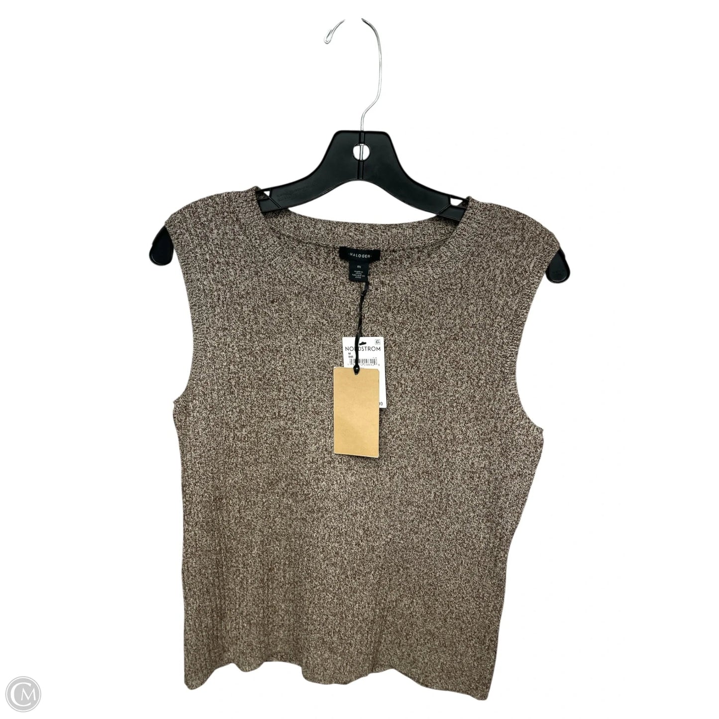 Top Sleeveless By Halogen In Brown, Size: M
