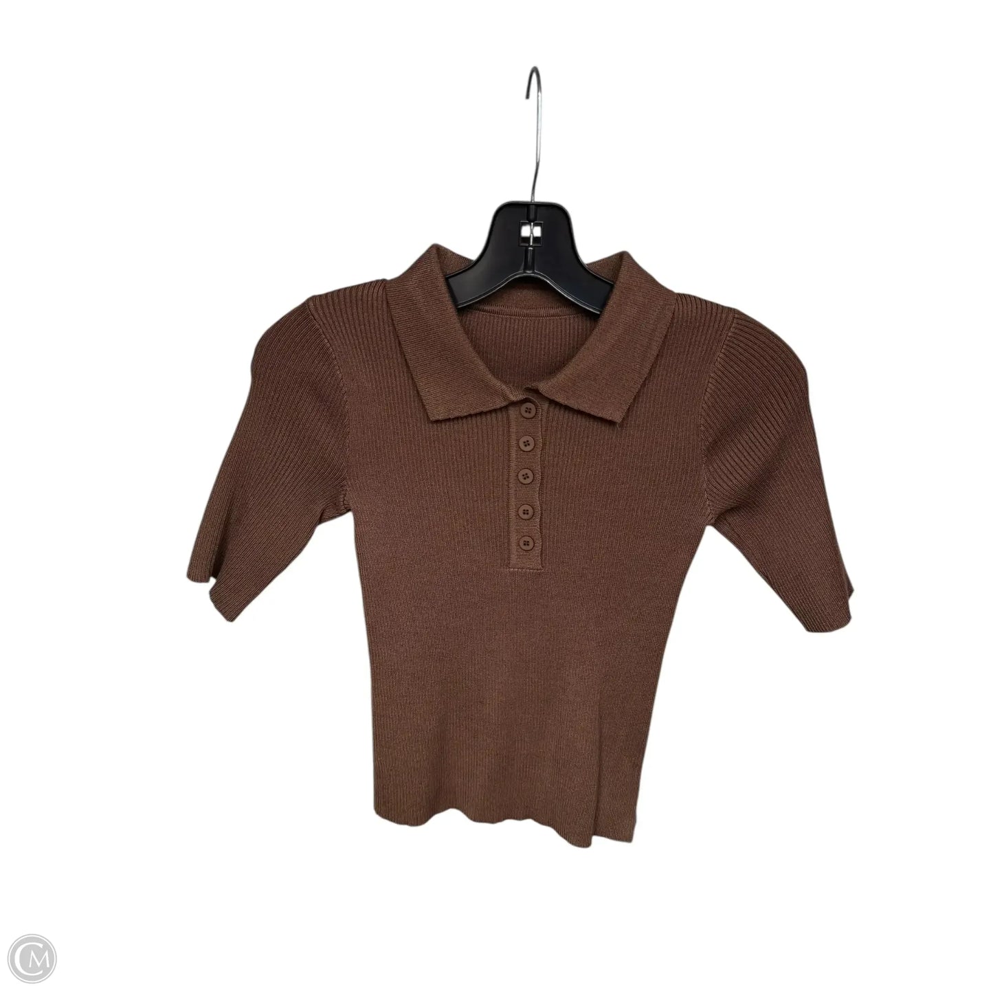 Top Short Sleeve By Dazy In Brown, Size: M