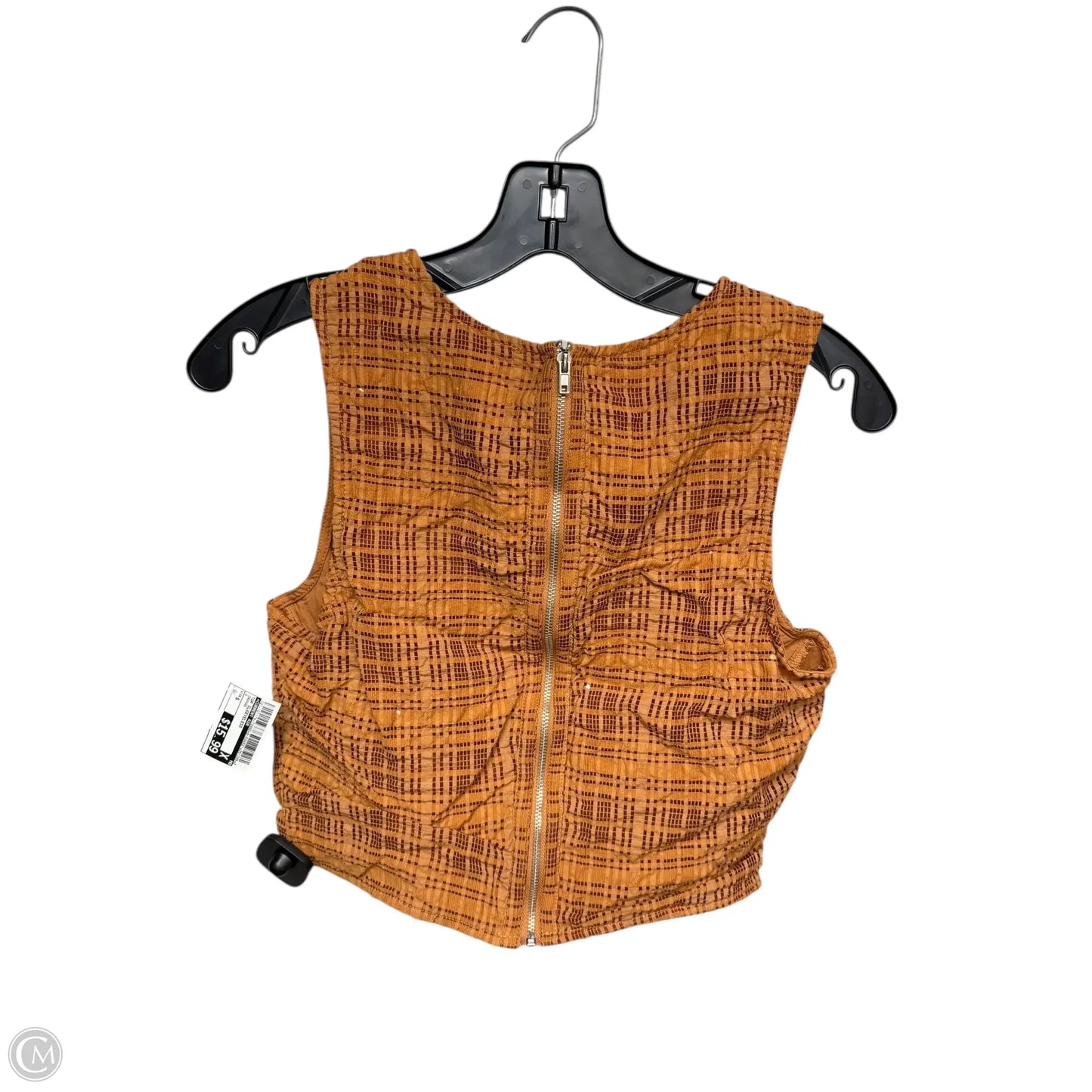 Top Sleeveless By Current Air In Orange, Size: S