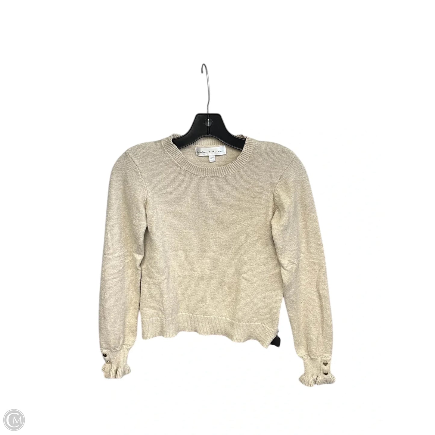 Top Long Sleeve By Chelsea And Theodore In Tan, Size: Xs