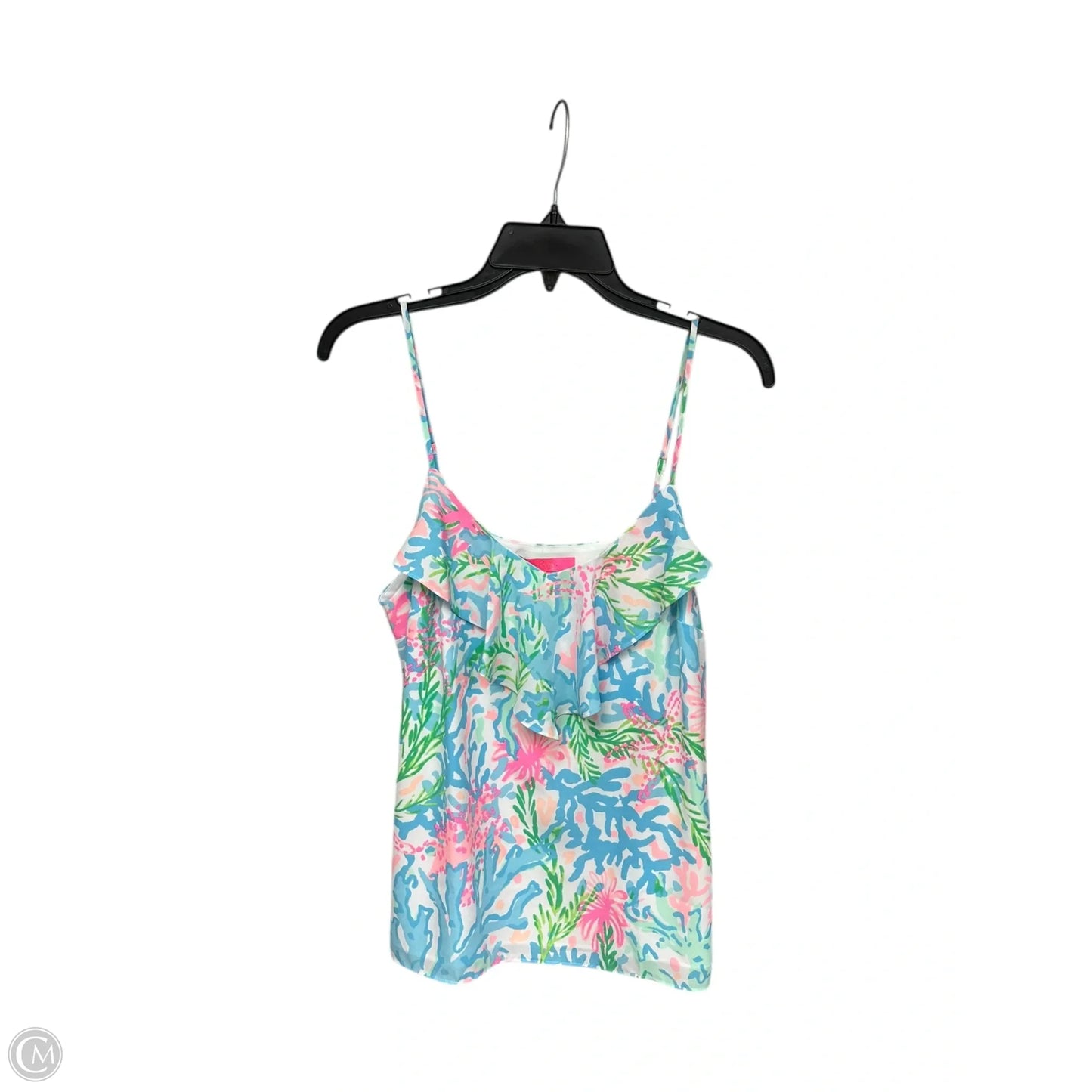 Top Sleeveless Designer By Lilly Pulitzer In Blue & Pink, Size: M