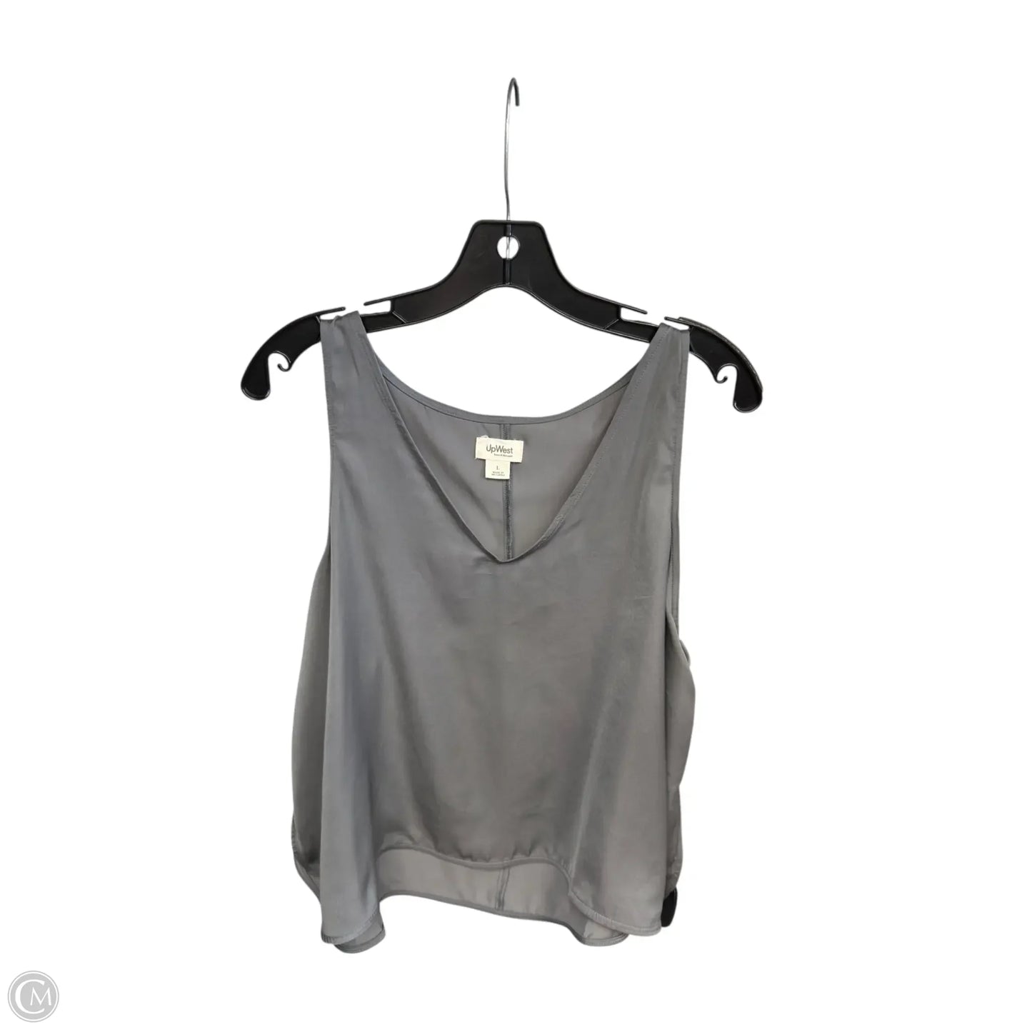 Top Sleeveless By Upwest In Grey, Size: L