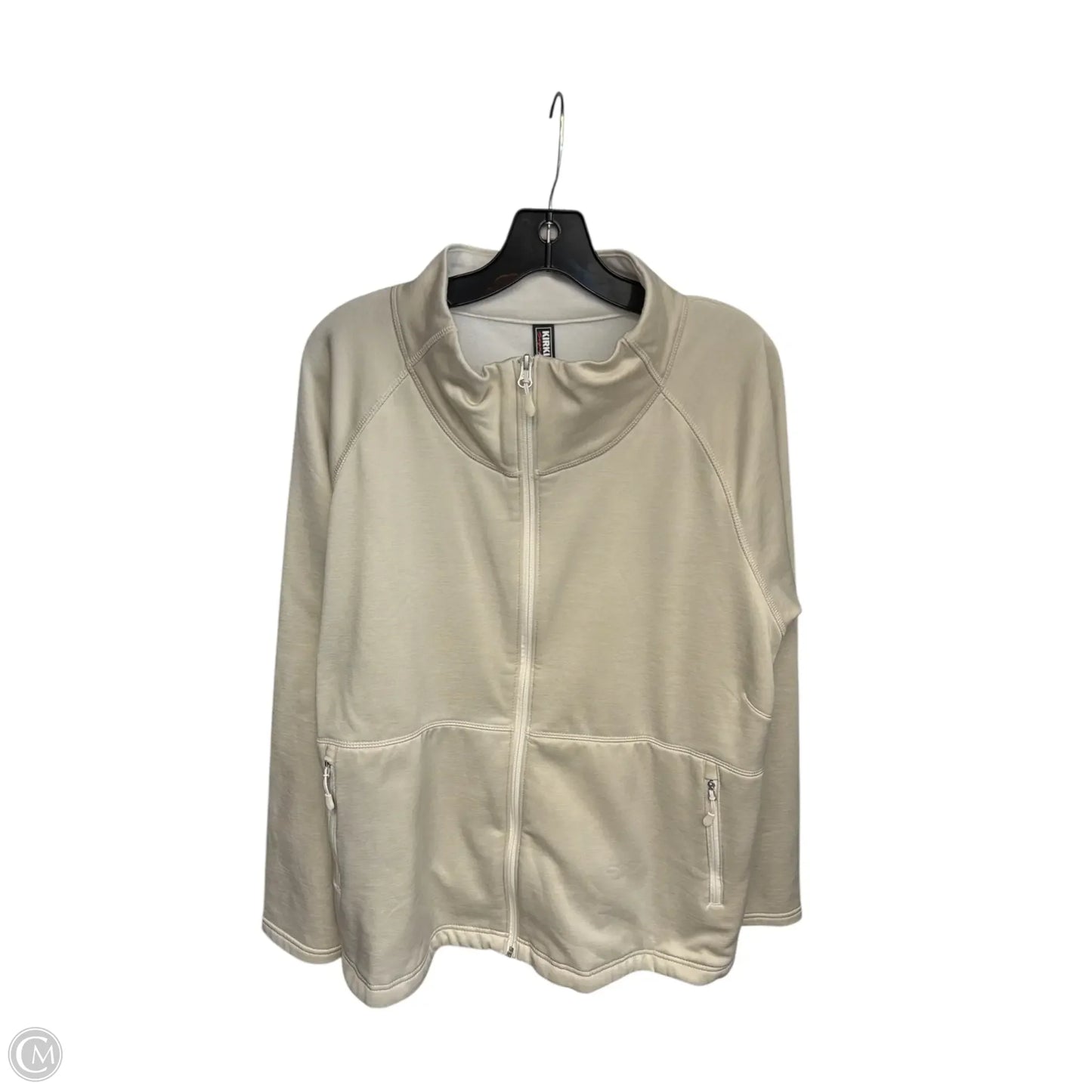 Athletic Jacket By Kirkland In Cream, Size: Xxl