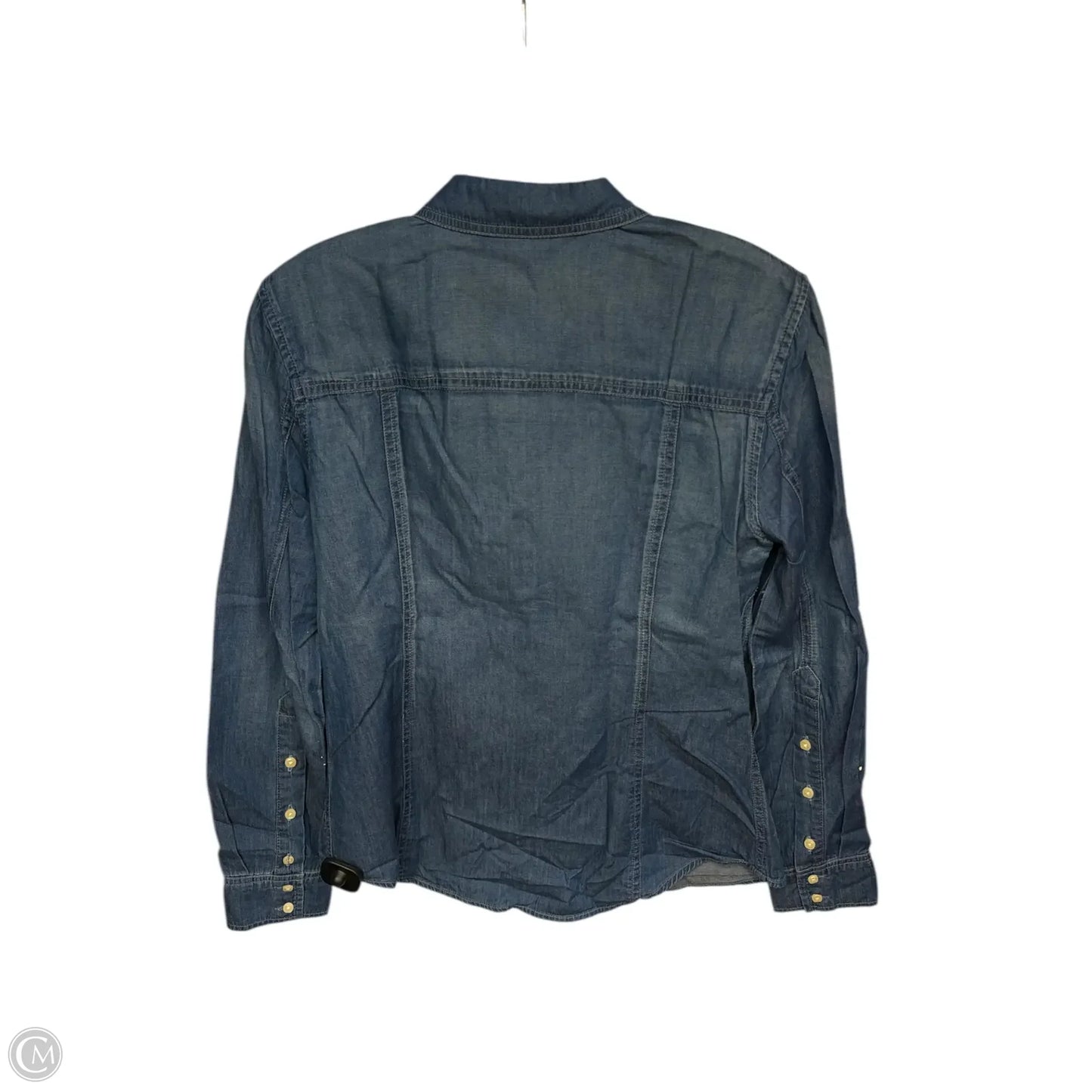 Top Long Sleeve By Clothes Mentor In Blue Denim, Size: M