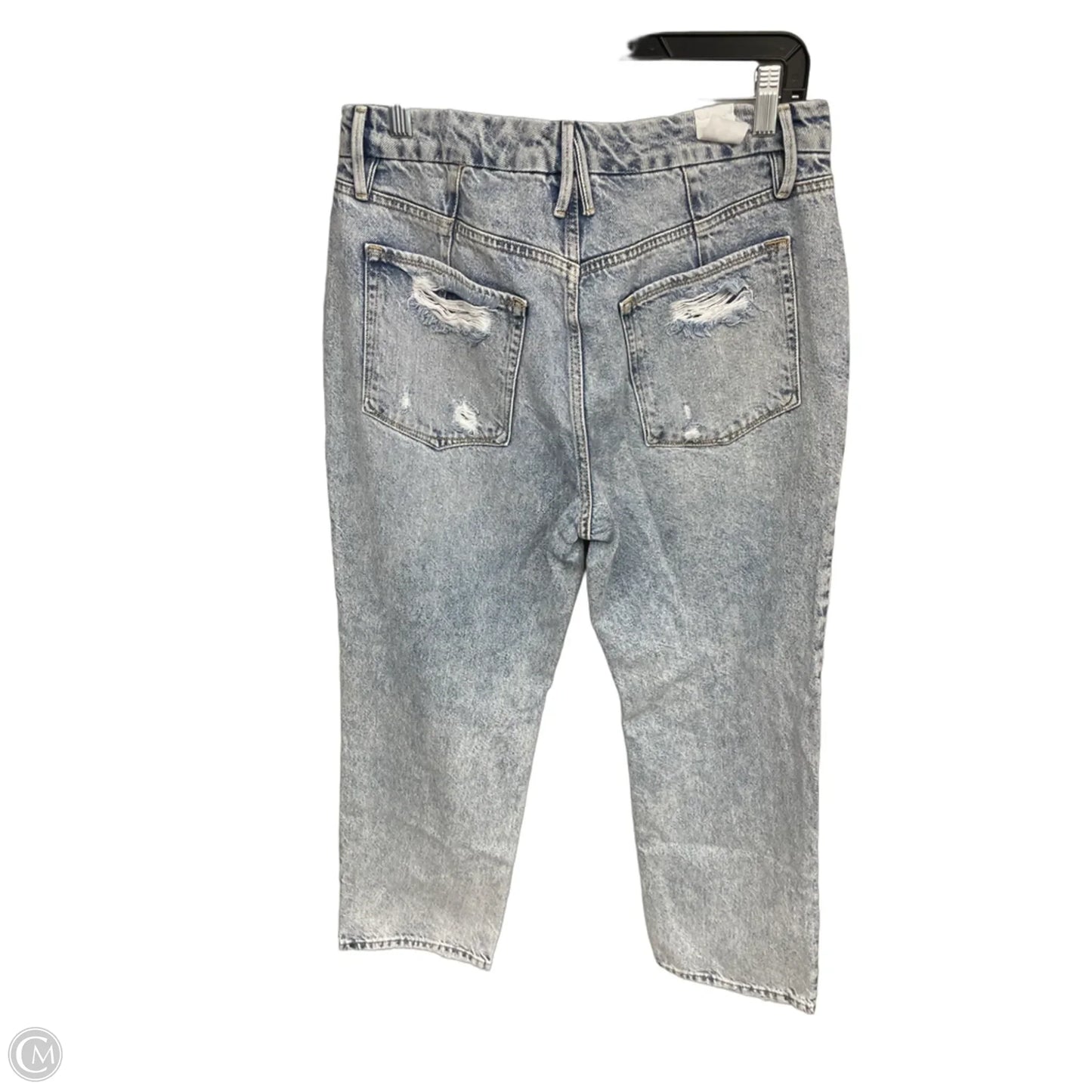 Jeans Straight By Good American In Blue Denim, Size: 10