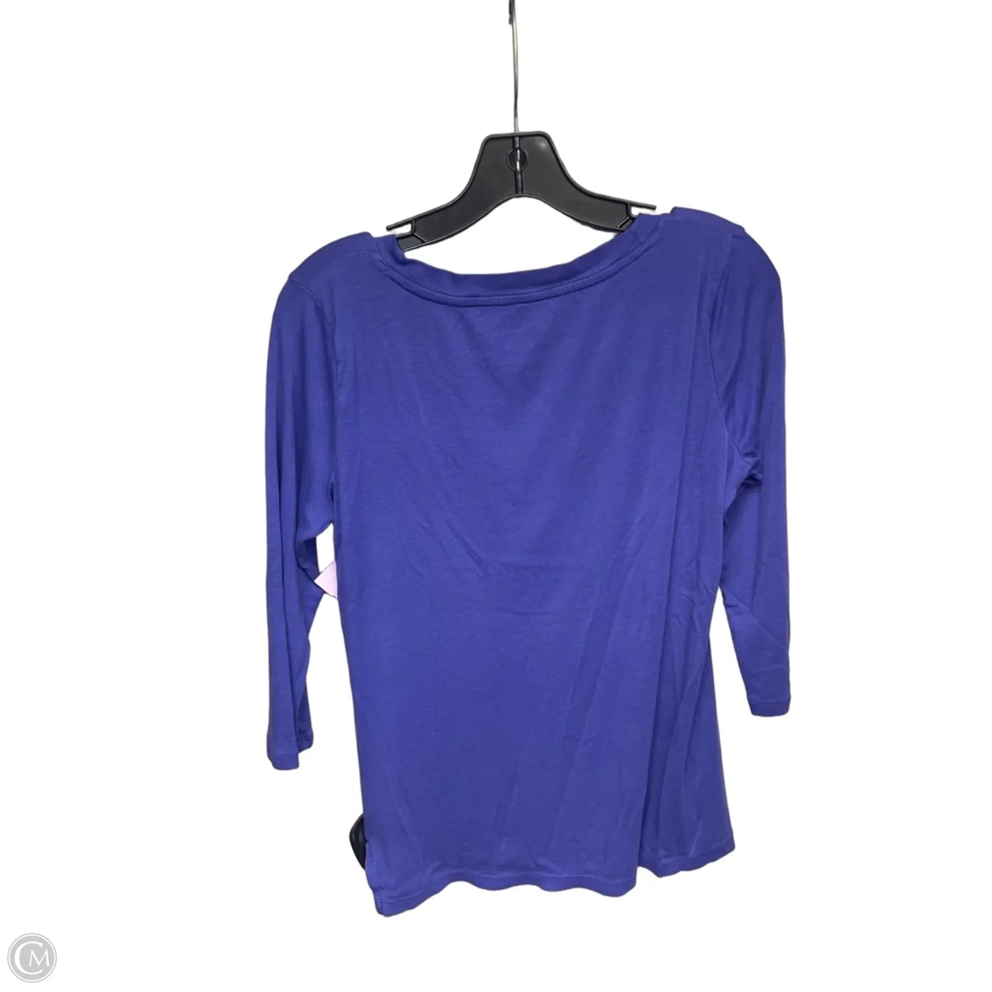 Top 3/4 Sleeve By Talbots In Blue, Size: L