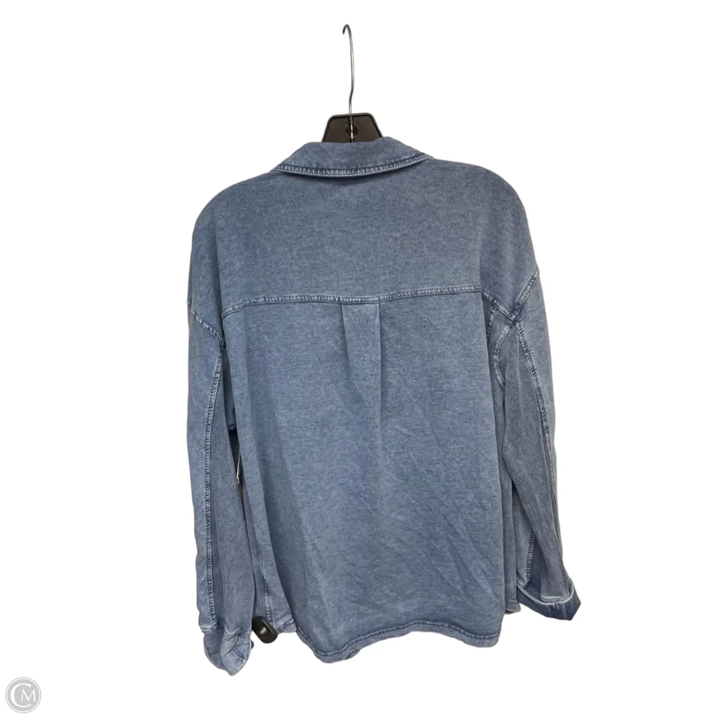Top Long Sleeve By Jane And Delancey In Blue Denim, Size: L