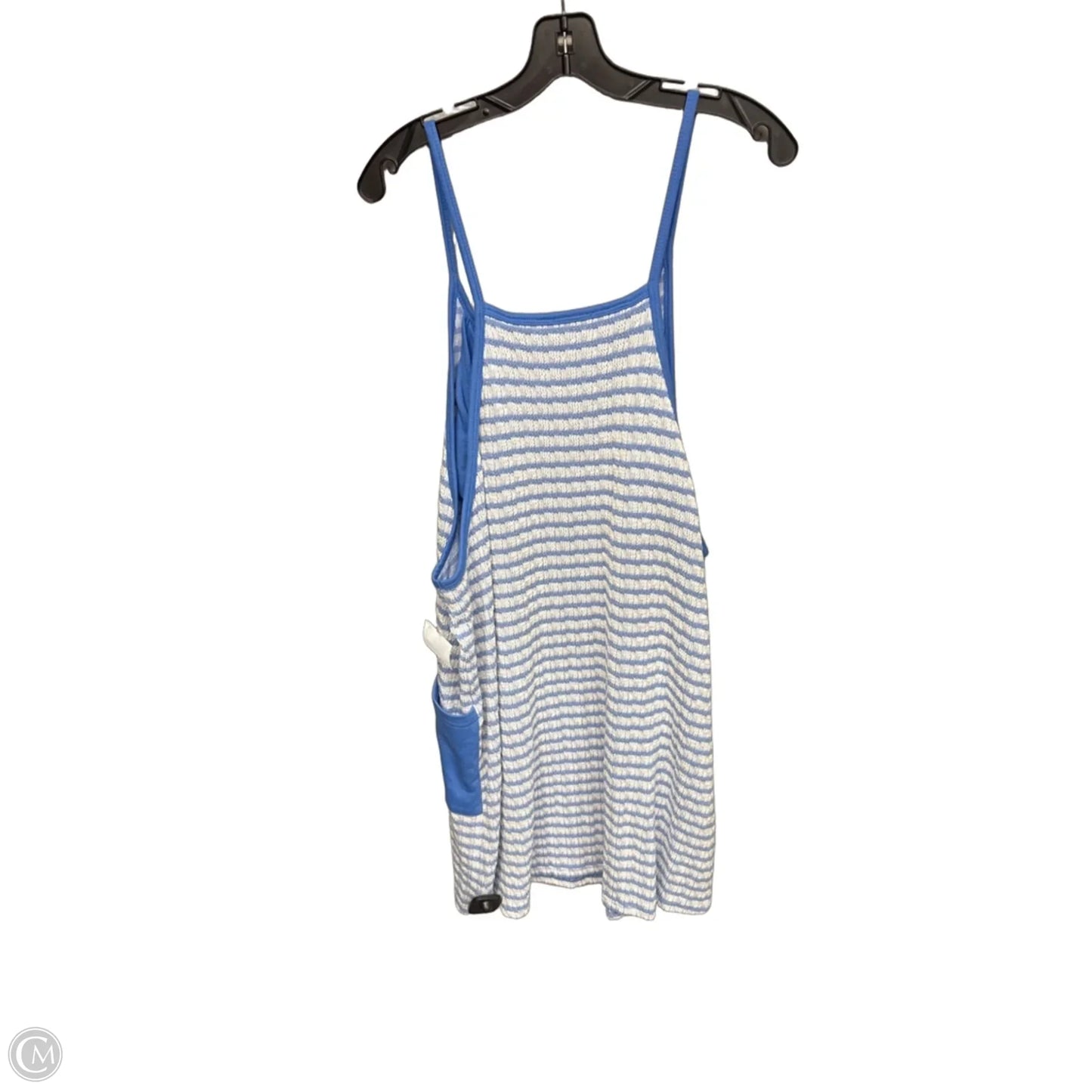 Dress Casual Short By Pink Lily In Blue & White, Size: Xl